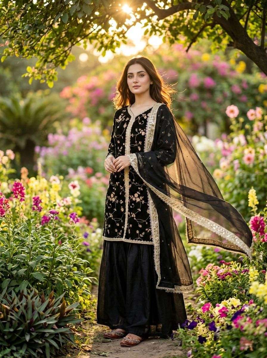 LADY LOOK 037 BEAUTIFUL PARTY WEAR DESIGNER LOOK TOP PLAZZO AND DUPATTA