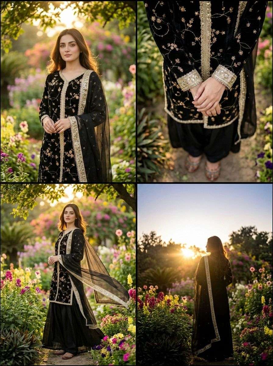 LADY LOOK 037 BEAUTIFUL PARTY WEAR DESIGNER LOOK TOP PLAZZO AND DUPATTA