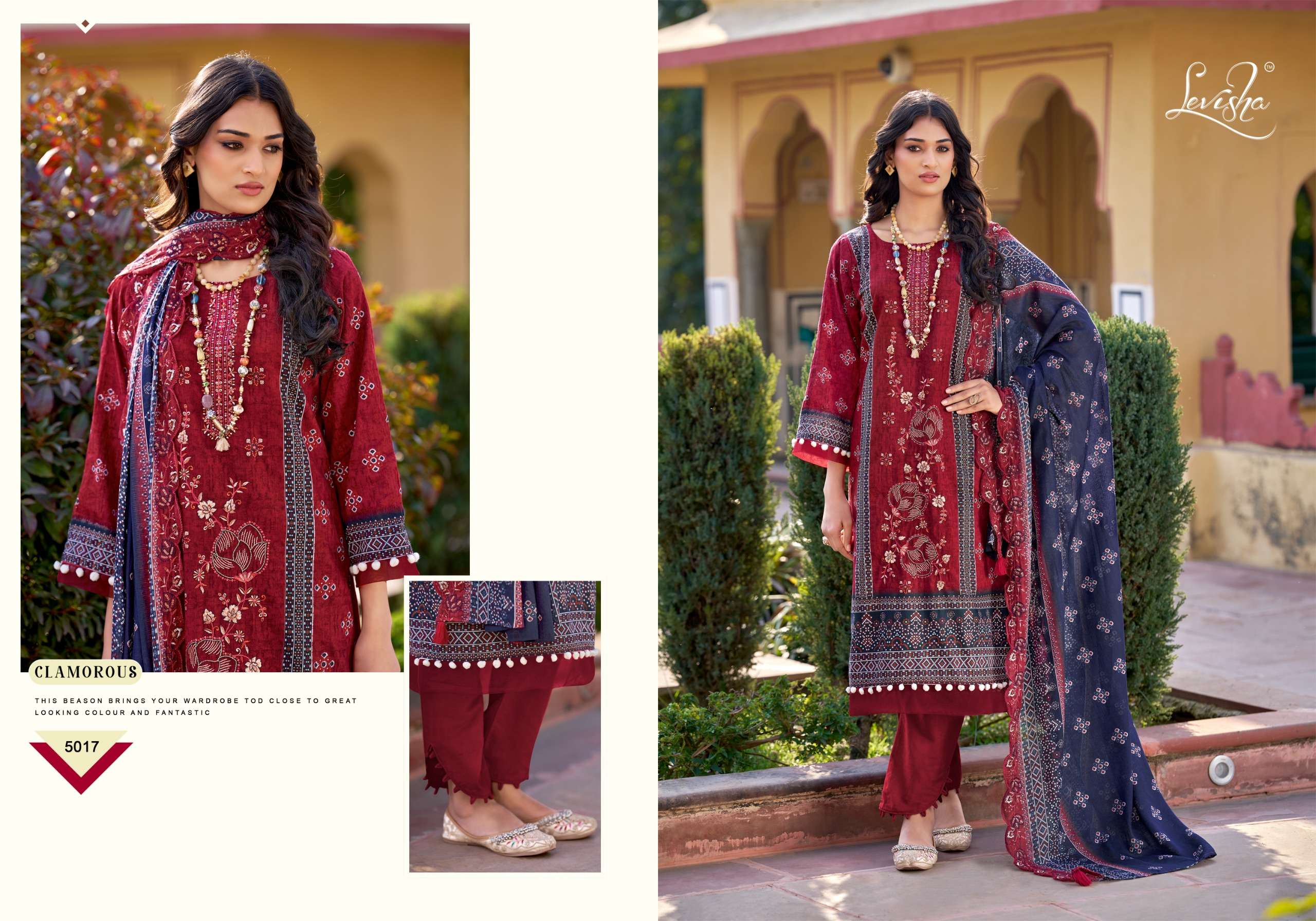  LEVISHA BINSAEED NX VOL 5 LAWN COTTON DIGITAL PRINT WITH FANCY WORK SUIT