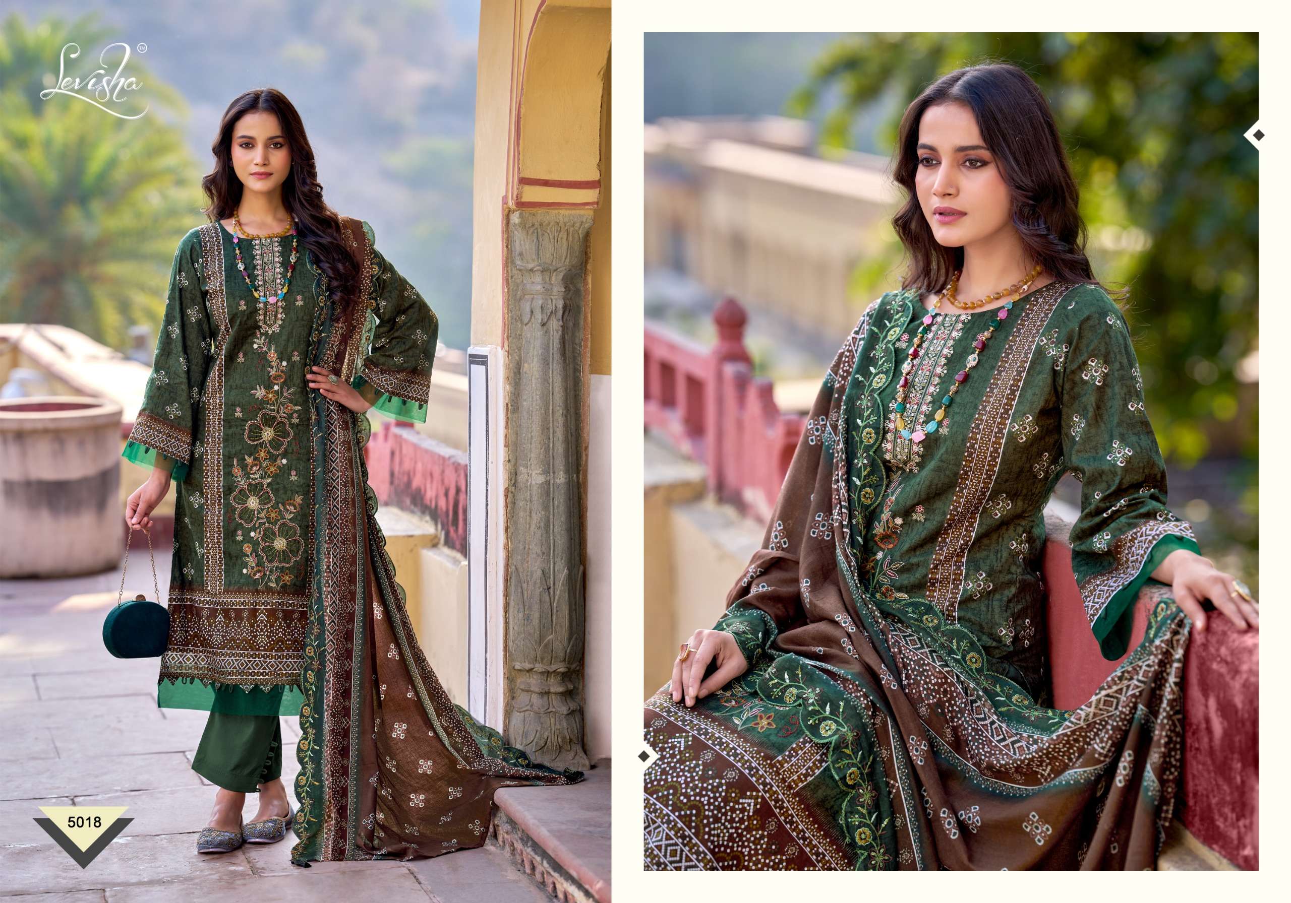  LEVISHA BINSAEED NX VOL 5 LAWN COTTON DIGITAL PRINT WITH FANCY WORK SUIT