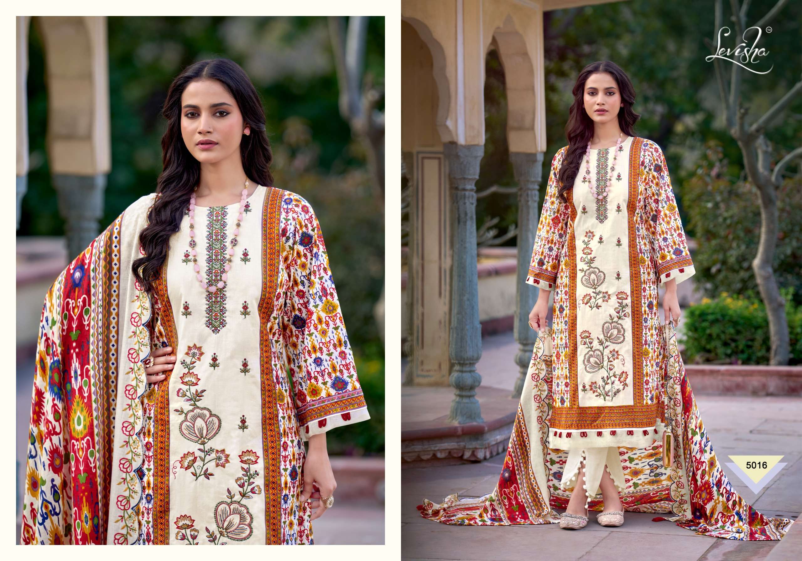  LEVISHA BINSAEED NX VOL 5 LAWN COTTON DIGITAL PRINT WITH FANCY WORK SUIT