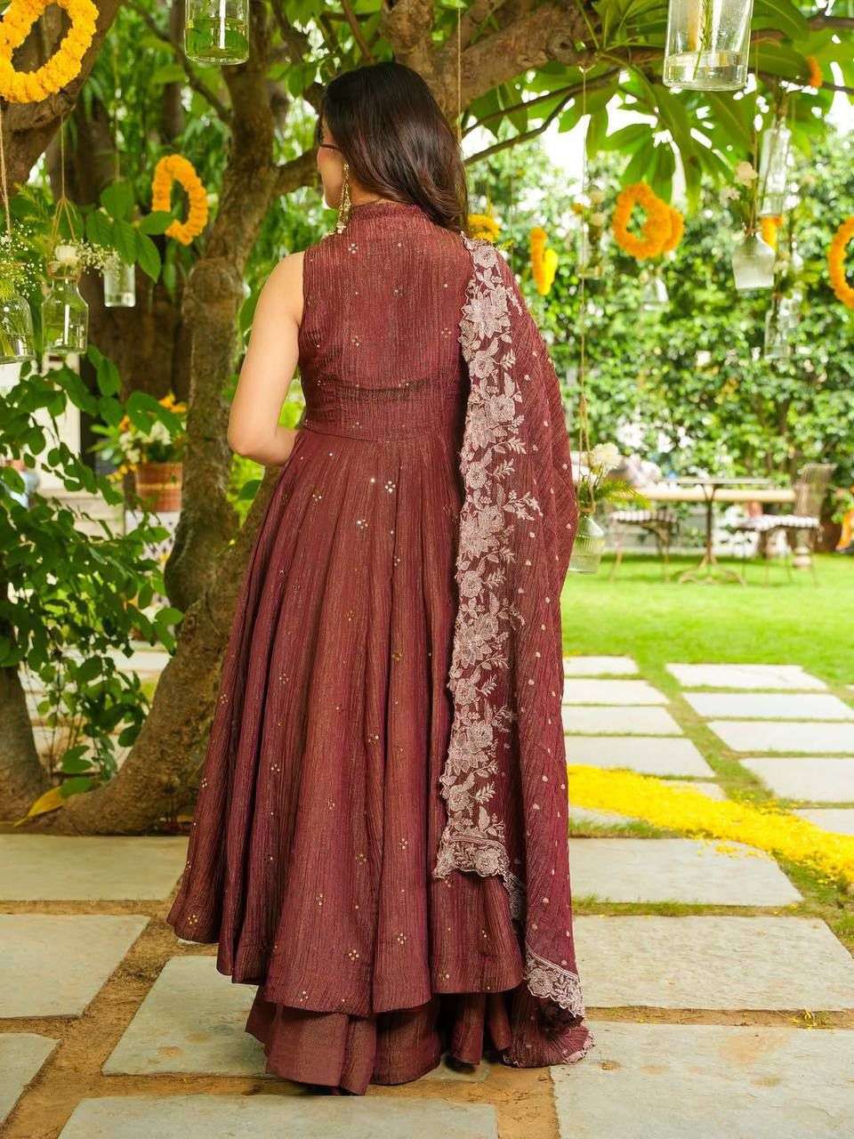 LG 2046 CRUNCHY SILK BEAUTIFUL PREETY LOOK DESIGNER LADIES FLARED KURTI SHARARA AND DUPATTA SET 