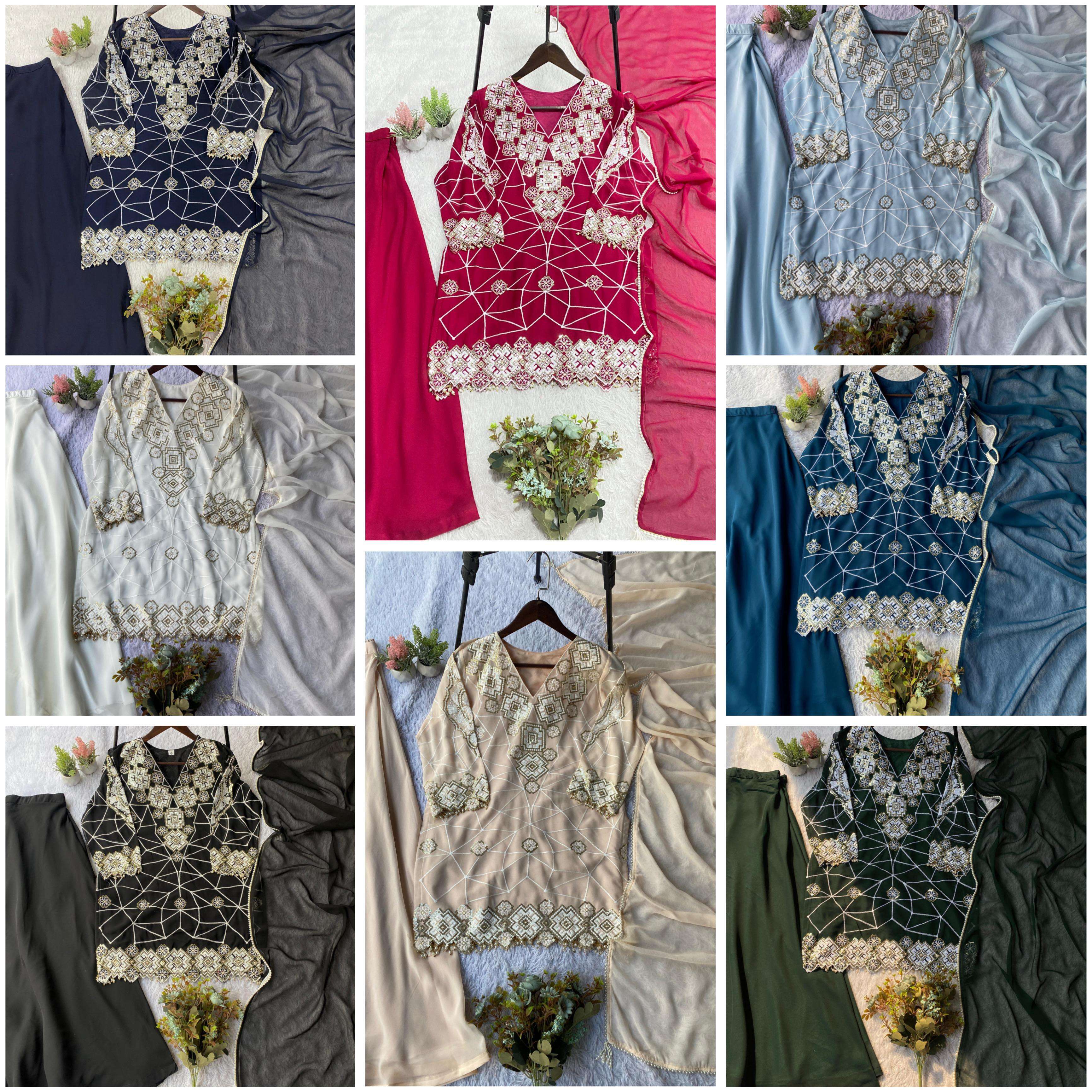 LG 2063 GEORGETTE WEDDING DESIGNER LOOK READY MADE LADIES SUIT