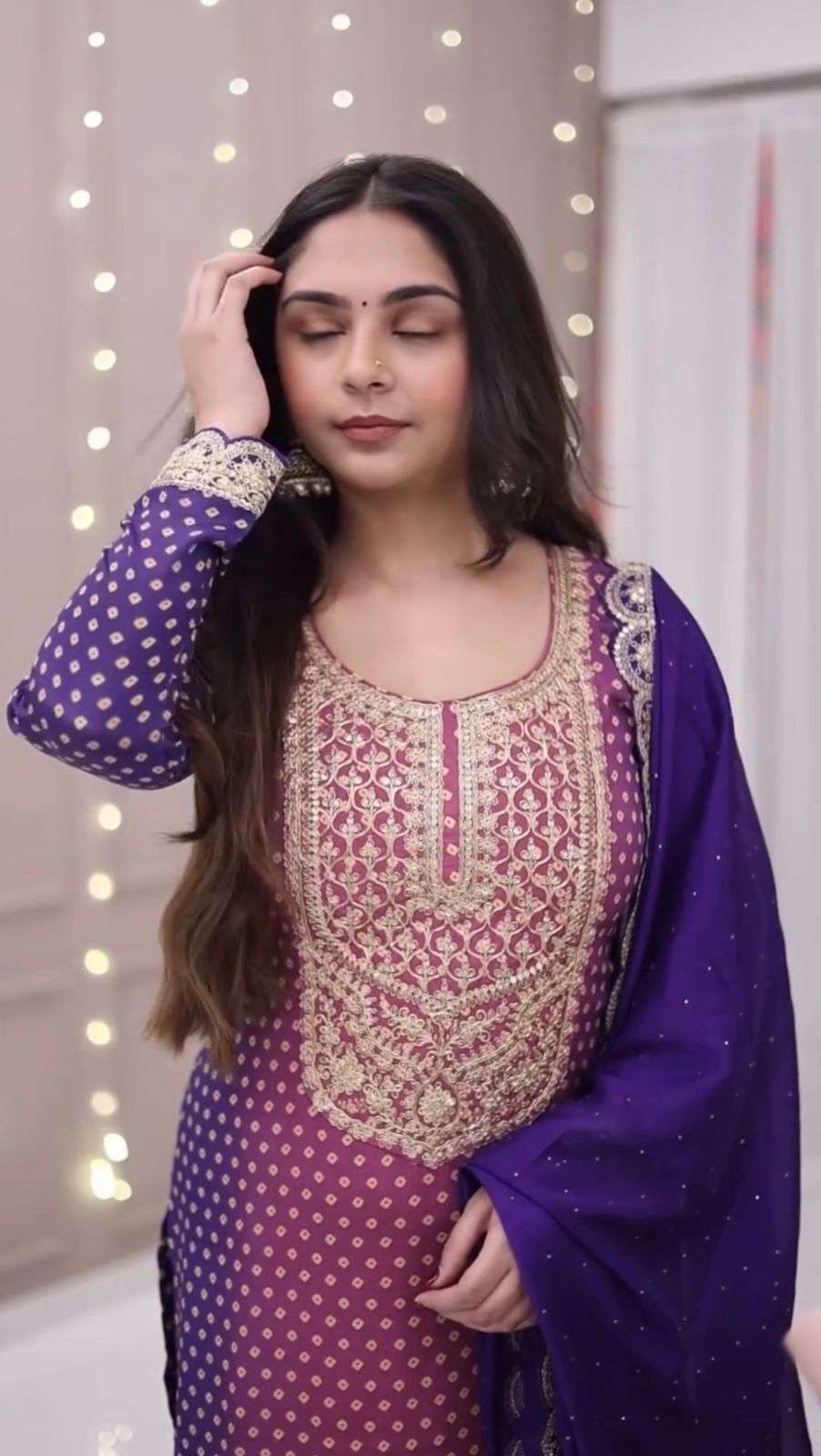 LG 2073 CHINON EMBROIDERY DESIGNER FESTIVE WEAR LADIES SUIT