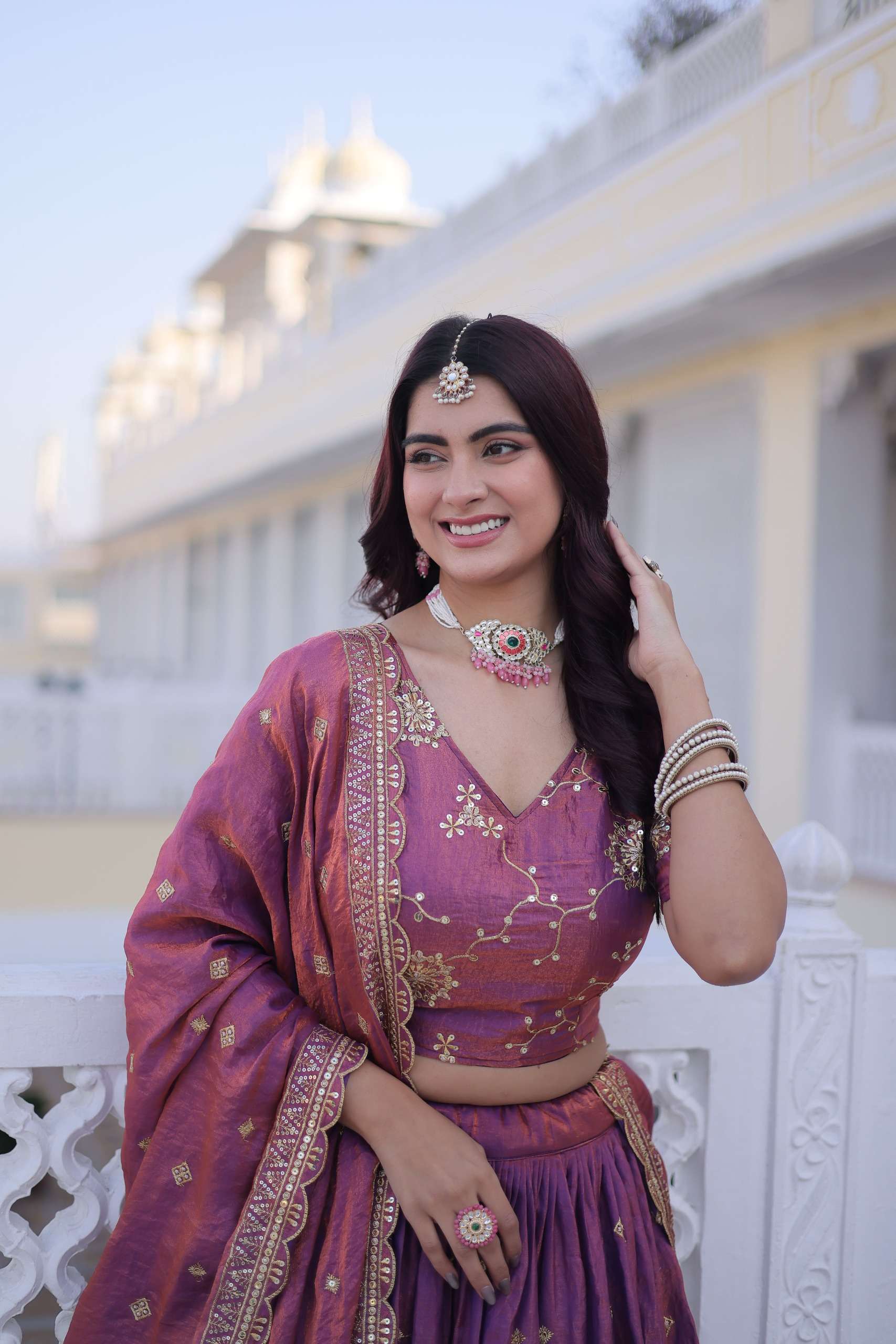 LG 5066 SILK EMBROIDERY DESIGNER WORK FESTIVE WEAR LEHENGA CHOLI 