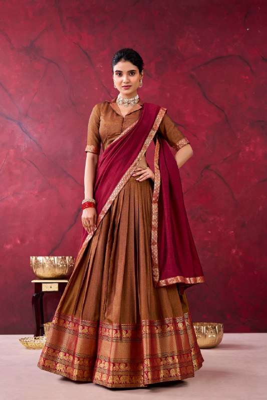 LNB D NO 2040 SILK DESIGNER TRADITIONAL WEAR FESTIVE WEAR LEHENGA CHOLI 