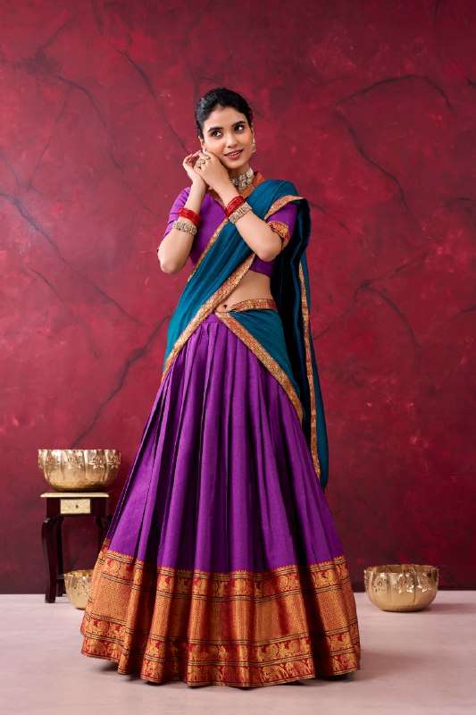 LNB D NO 2040 SILK DESIGNER TRADITIONAL WEAR FESTIVE WEAR LEHENGA CHOLI 