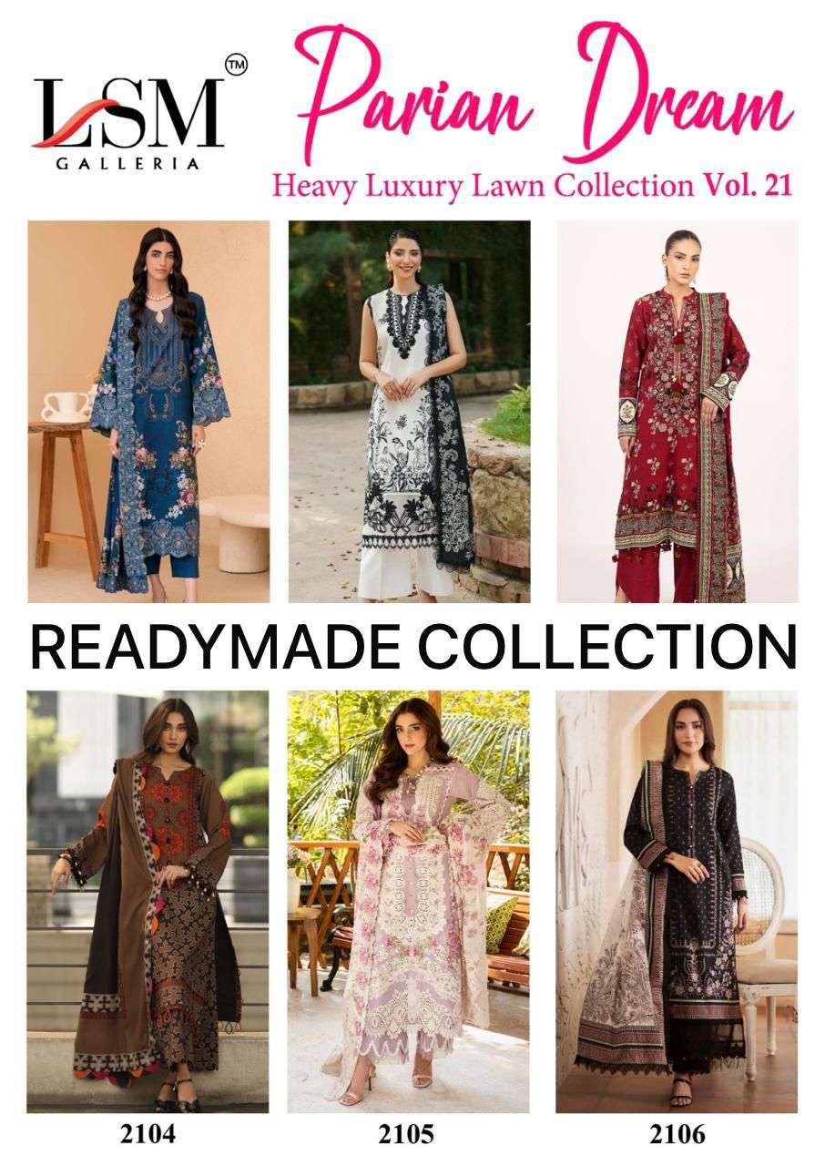 LSM GALLERIA PARIAN DREAM HEAVY LUXURY LAWN READY MADE COLLECTION VOL 21 