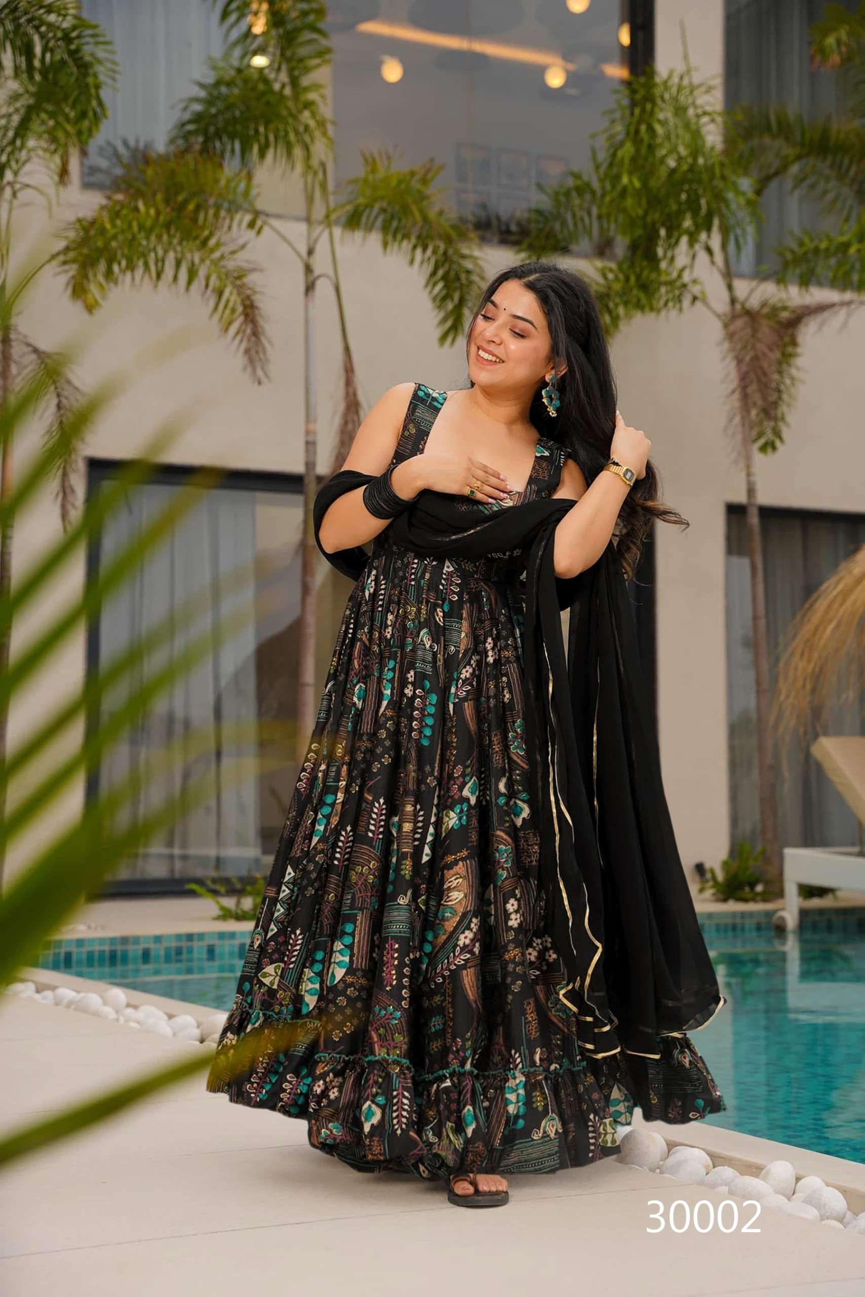 LUCAYA VOL 30 DIGITAL PRINT FANCY PREETY LOOKS GOWN WITH DUPATTA SET 