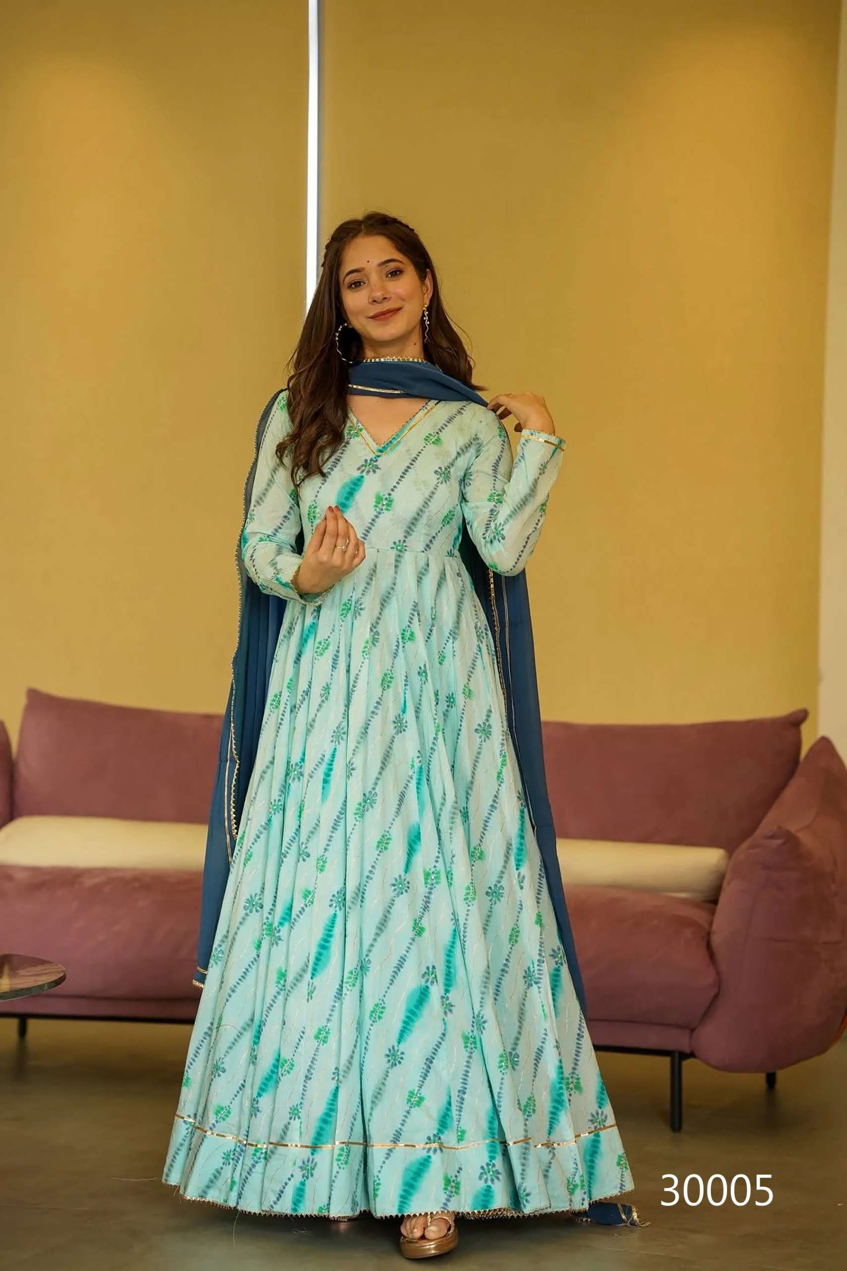 LUCAYA VOL 30 DIGITAL PRINT FANCY PREETY LOOKS GOWN WITH DUPATTA SET 