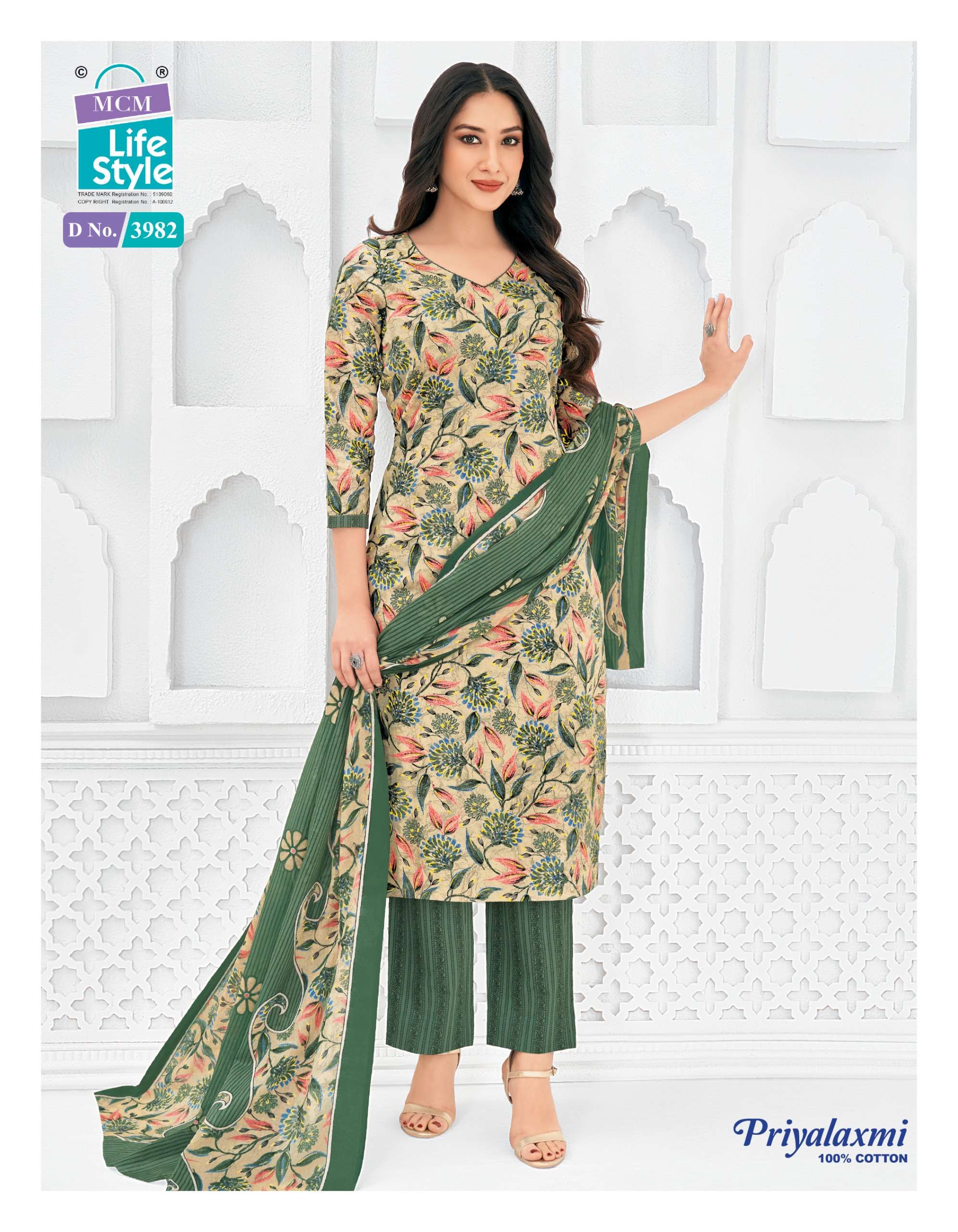MCM LIFESTYLE PRIYALAXMI VOL 39 COTTON PRINTED LADIES DRESS MATERIAL 	