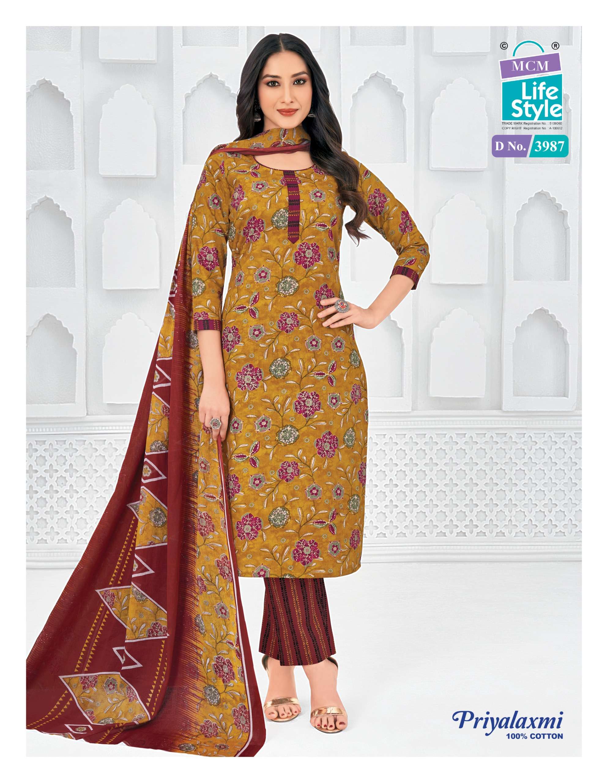MCM LIFESTYLE PRIYALAXMI VOL 39 COTTON PRINTED LADIES DRESS MATERIAL 	