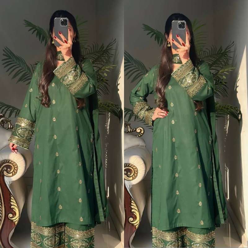 MD 3085 SILK DESIGNER LOOK PARTY WEAR LADIES SUIT