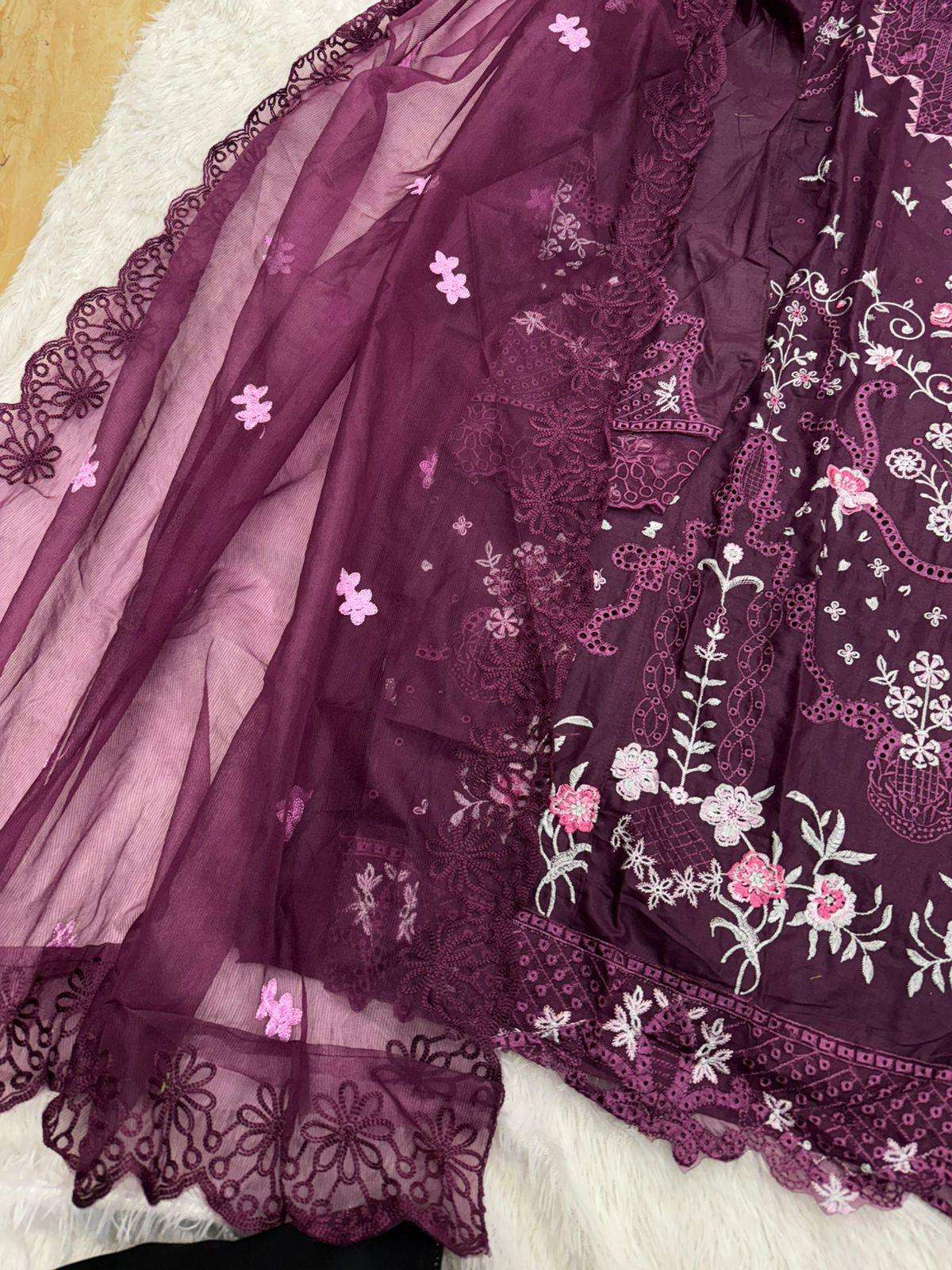 MEHBOOB TEX D NO 1770 & 1771 COTTON HEAVY PATCH EMBROIDERY DESIGNER WORK SUIT