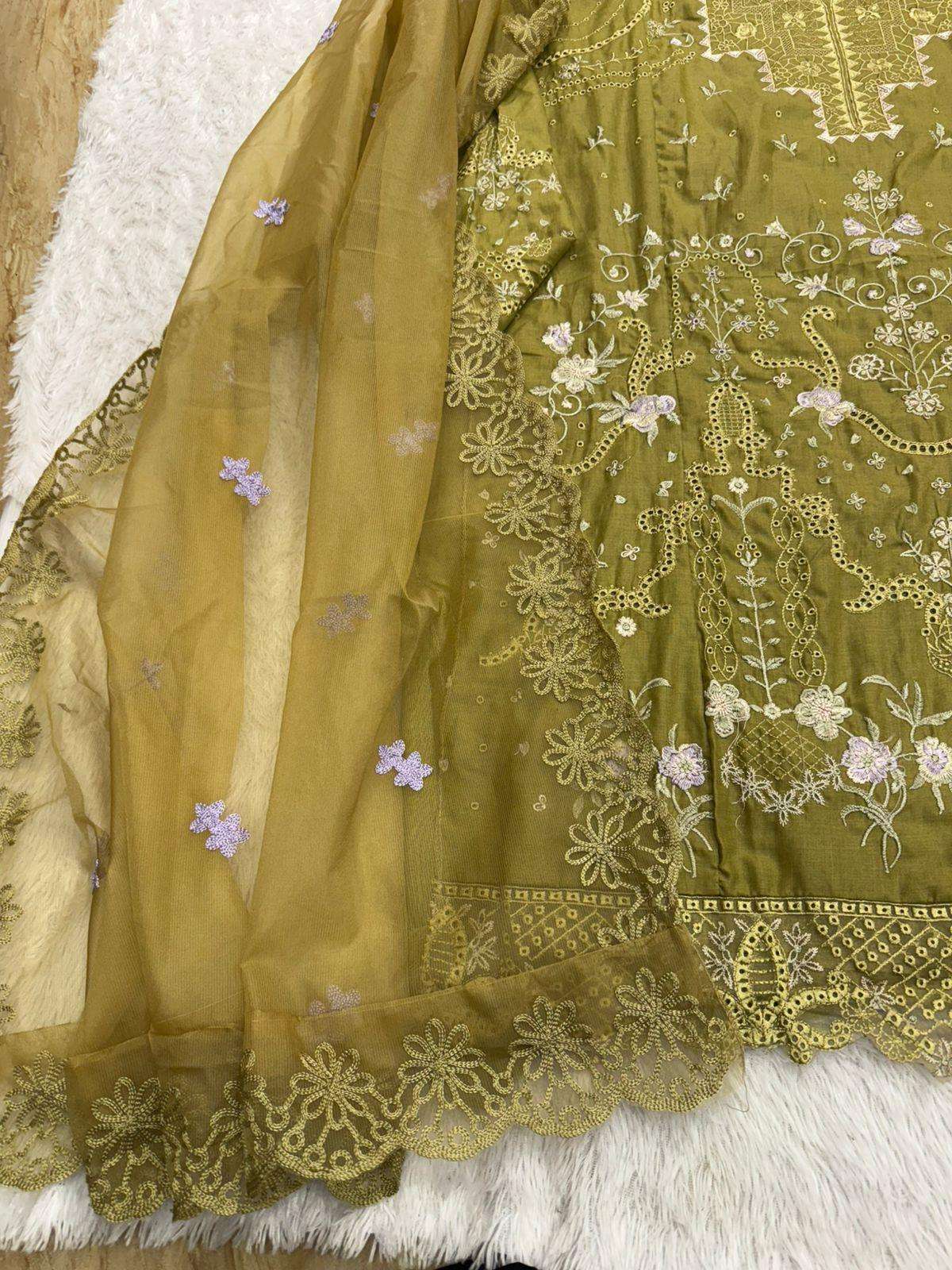 MEHBOOB TEX D NO 1770 & 1771 COTTON HEAVY PATCH EMBROIDERY DESIGNER WORK SUIT