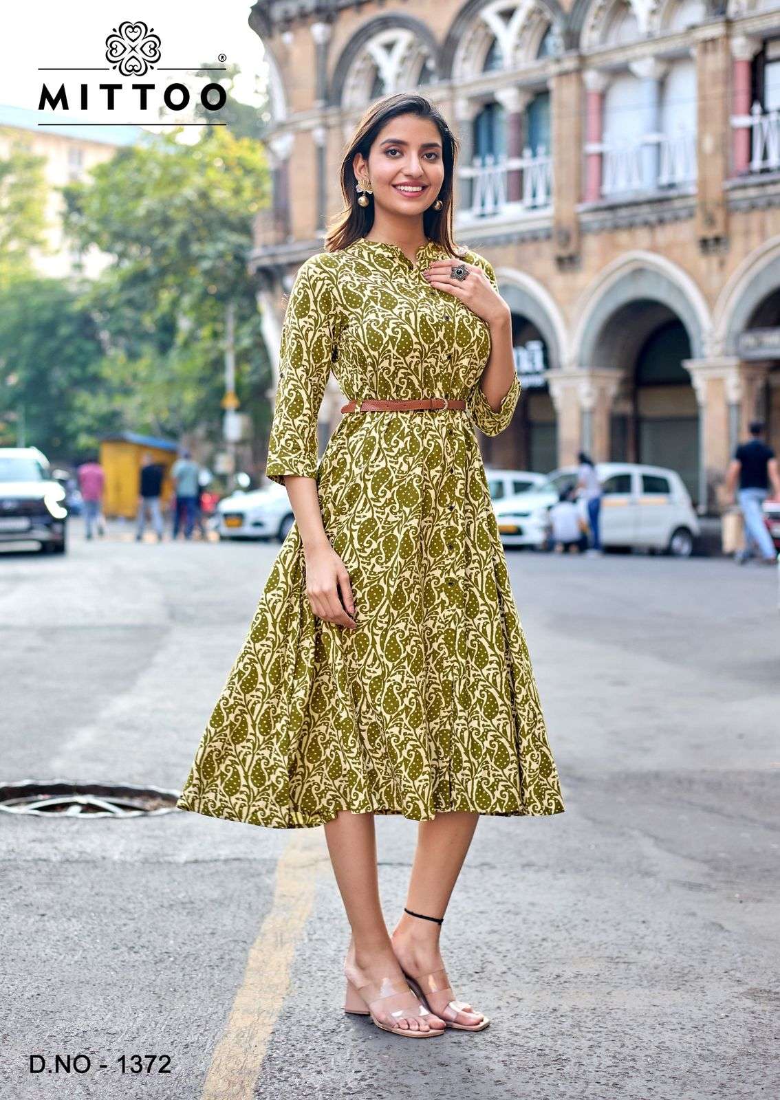 MITTOO BELT VOL 25 RAYON FANCY PRINT LADIES WESTERN STYLE KURTI 