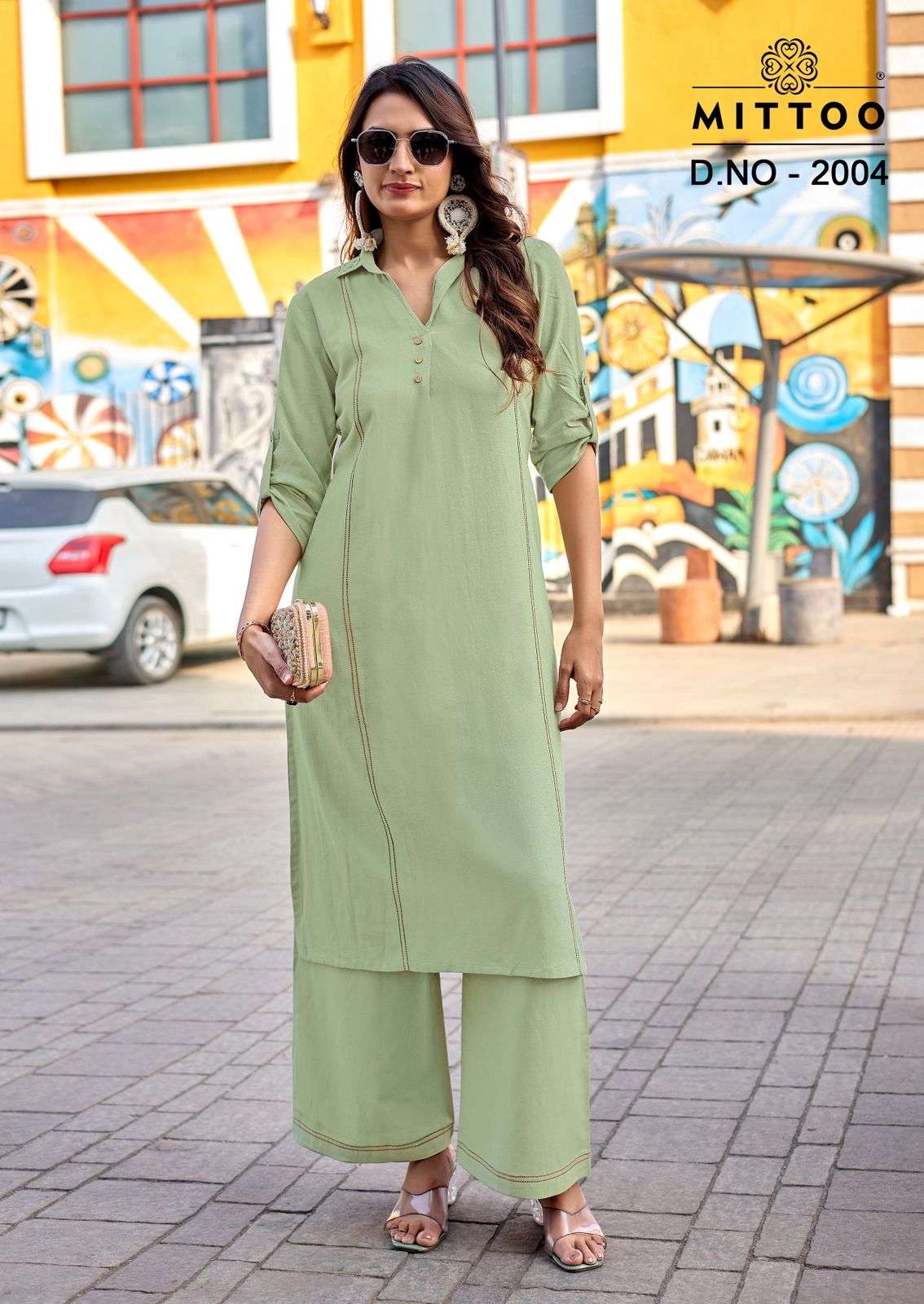 MITTOO ESTILLA RAYON FANCY PREETY LOOKS SUMMER WEAR LADIES CO-ORD SET 
