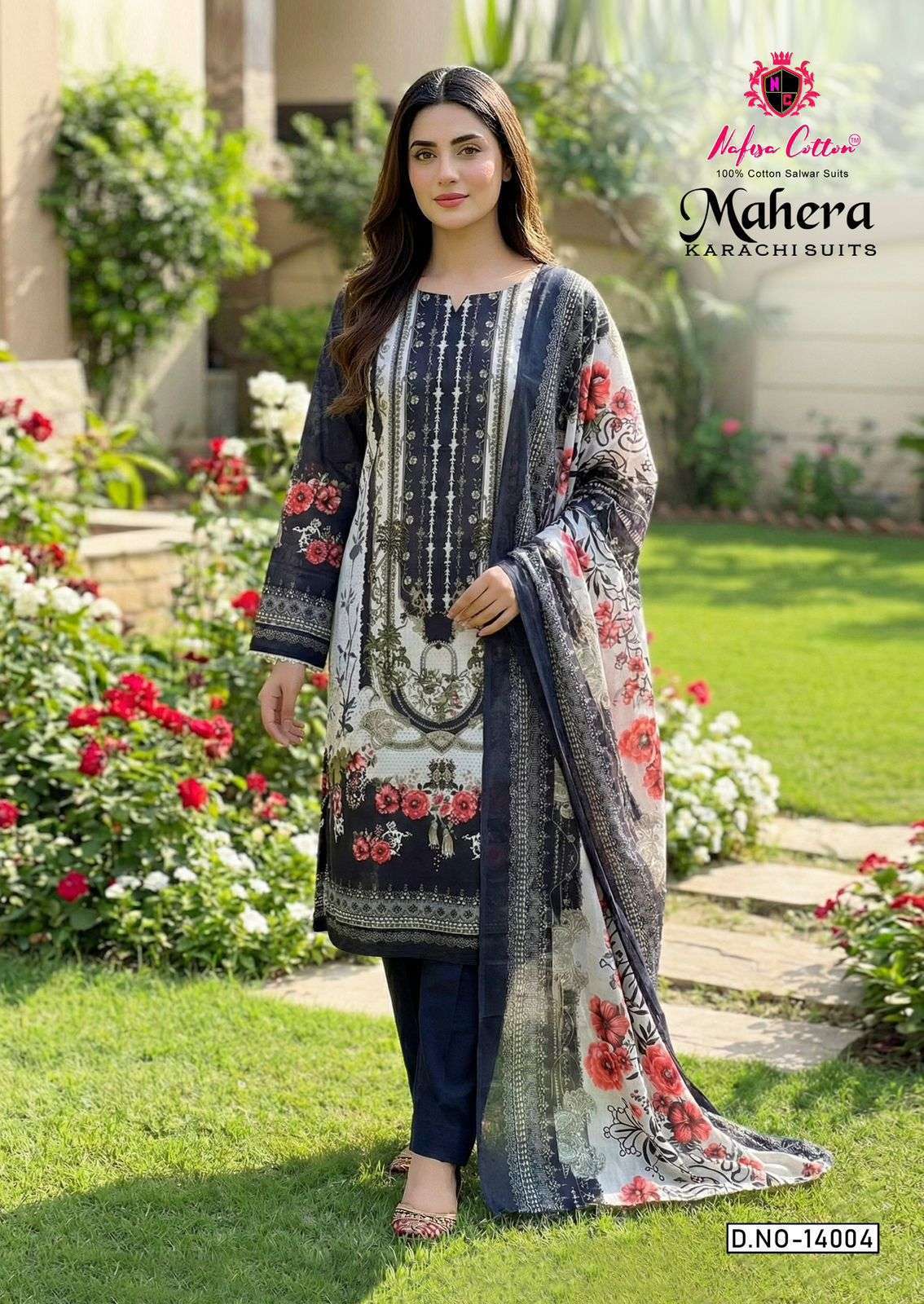 NAFISA COTTON MAHERA KARACHI SUITS VOL 14 COTTON DIGITAL PRINTS SALWAR SUIT	