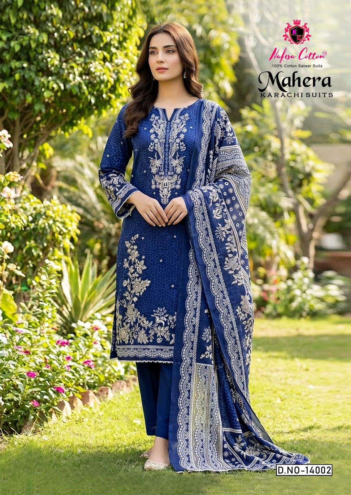 NAFISA COTTON MAHERA KARACHI SUITS VOL 14 COTTON DIGITAL PRINTS SALWAR SUIT	