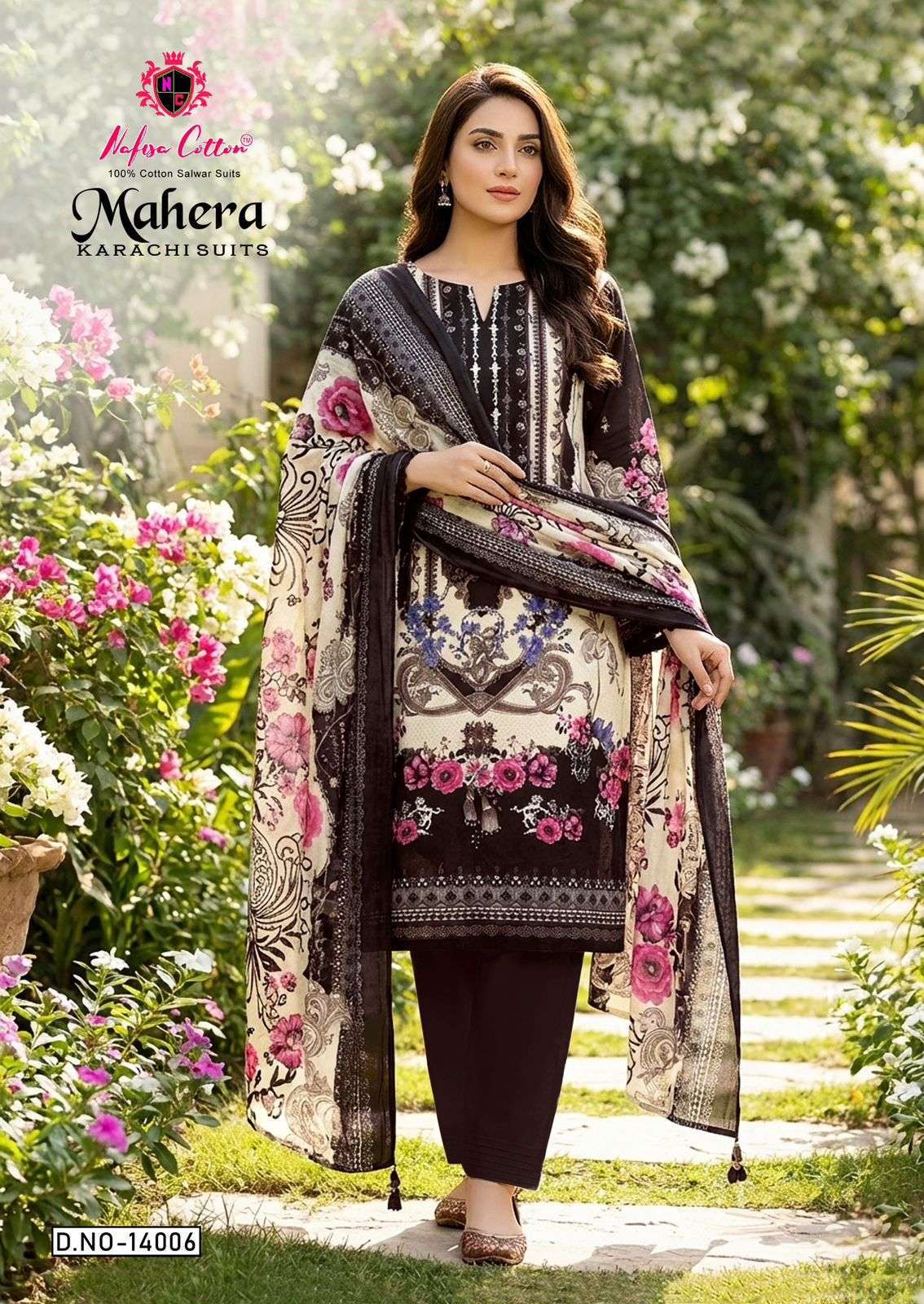 NAFISA COTTON MAHERA KARACHI SUITS VOL 14 COTTON DIGITAL PRINTS SALWAR SUIT	