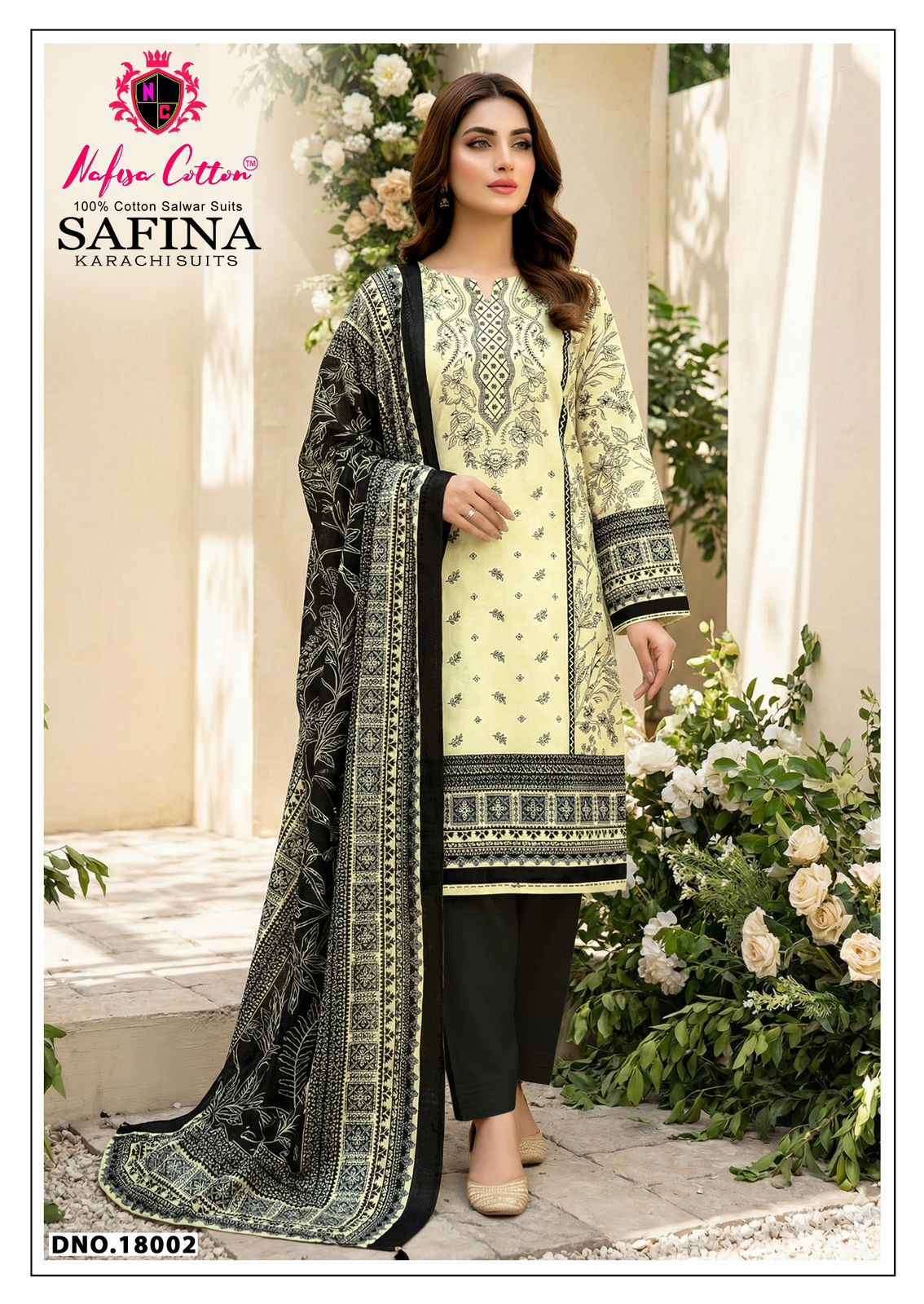 NAFISA COTTON SAFINA KARACHI SUITS VOL 18 COTTON DIGITAL STYLE PRINT SALWAR SUIT