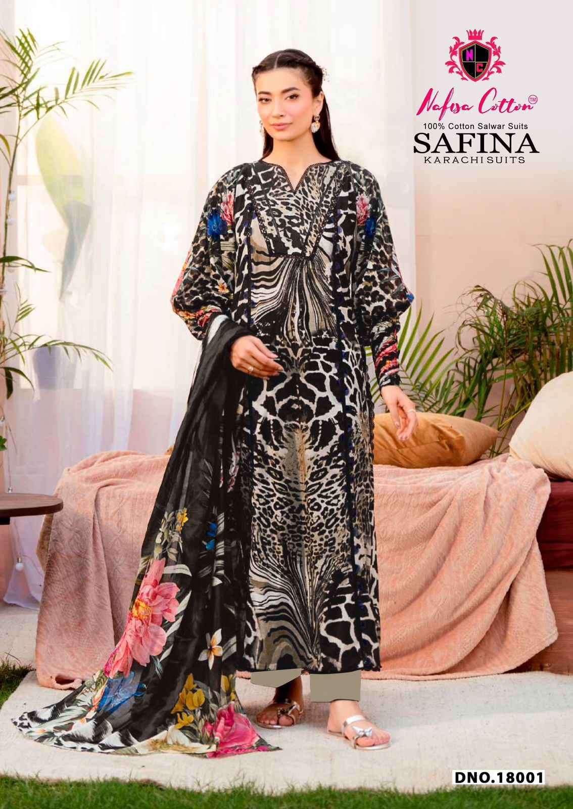 NAFISA COTTON SAFINA KARACHI SUITS VOL 18 COTTON DIGITAL STYLE PRINT SALWAR SUIT