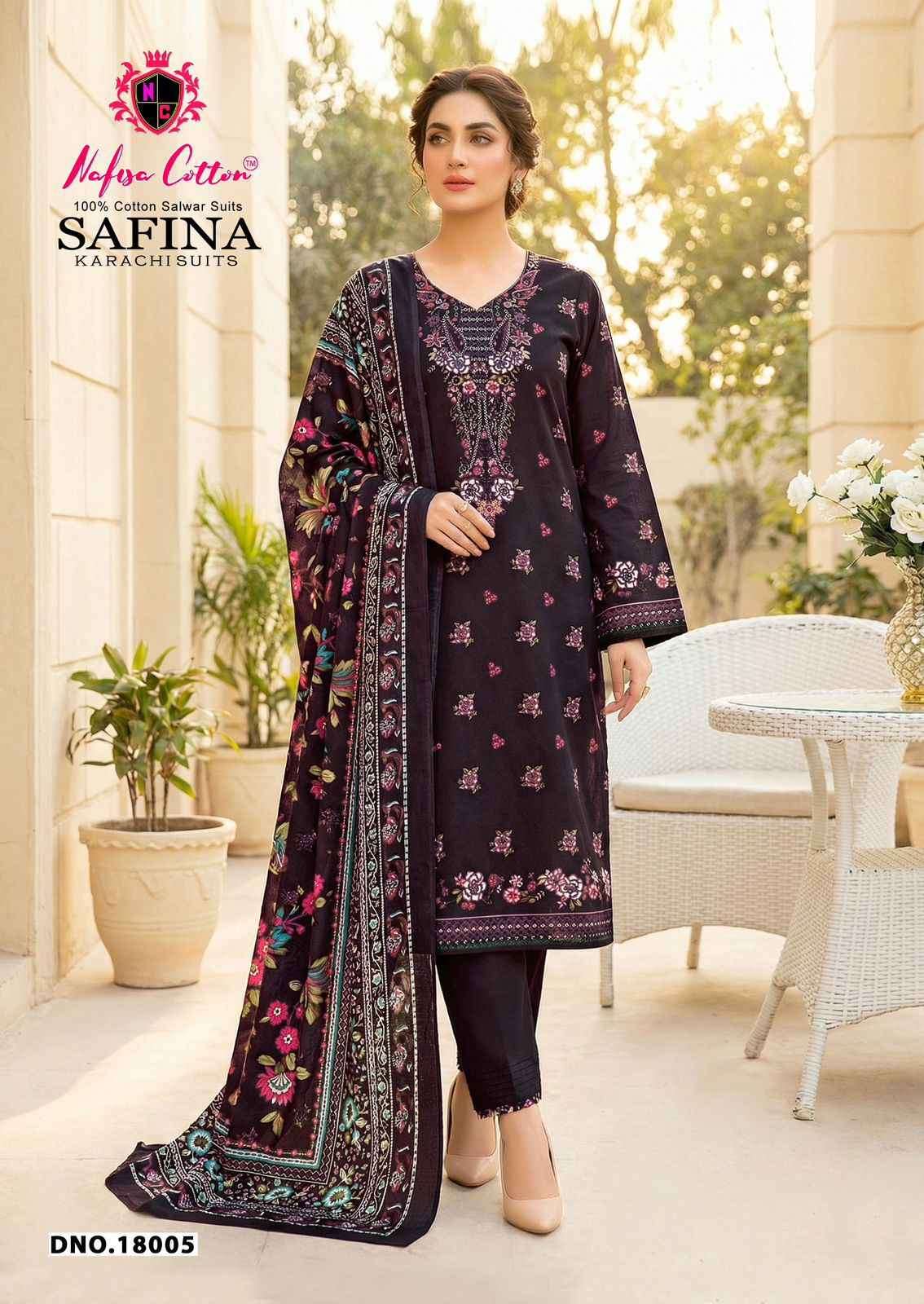 NAFISA COTTON SAFINA KARACHI SUITS VOL 18 COTTON DIGITAL STYLE PRINT SALWAR SUIT