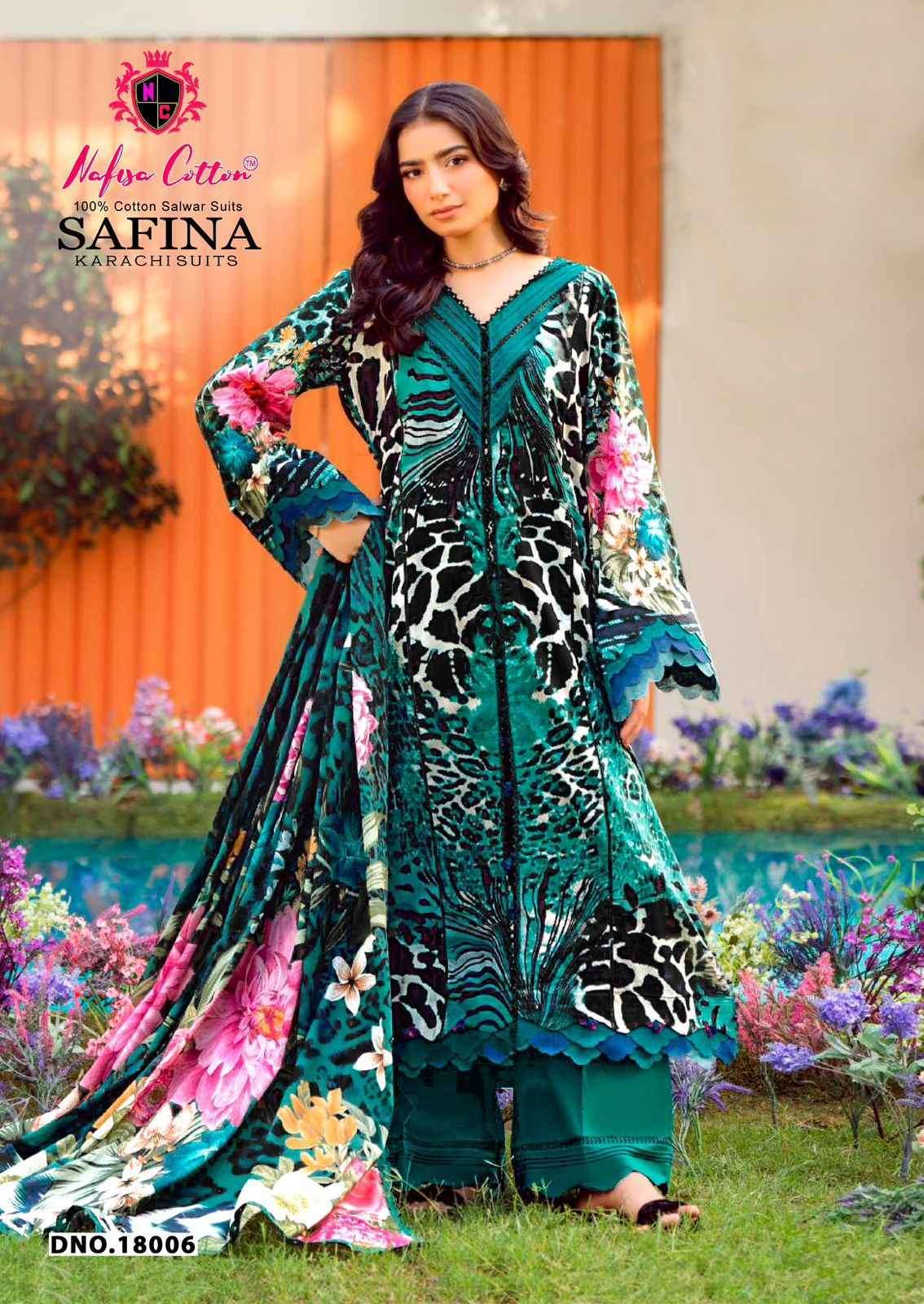 NAFISA COTTON SAFINA KARACHI SUITS VOL 18 COTTON DIGITAL STYLE PRINT SALWAR SUIT