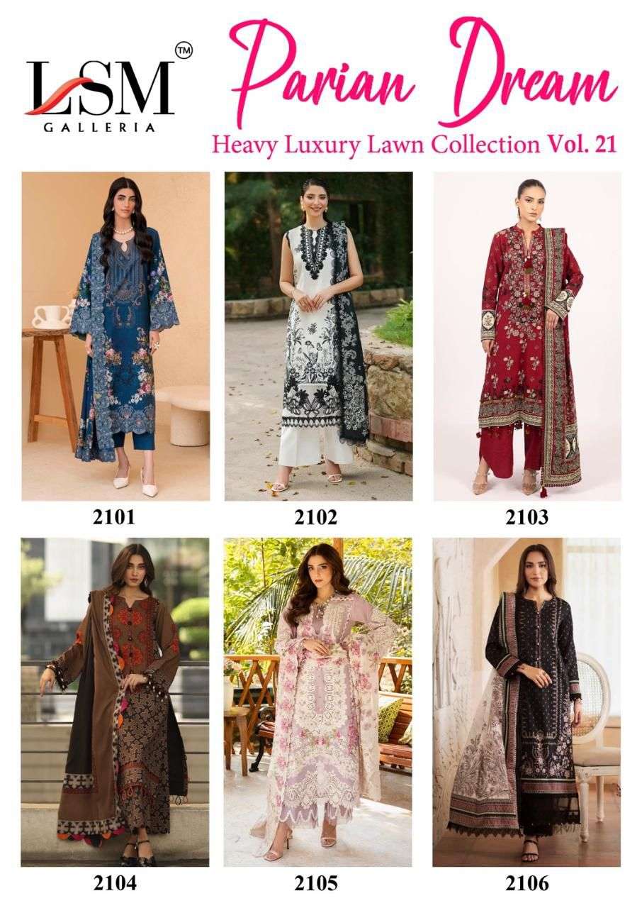 PARIAN DREAM HEAVY LUXURY LAWN COLLECTION VOL 21 COTTON DIGITAL PRINT SALWAR SUIT
