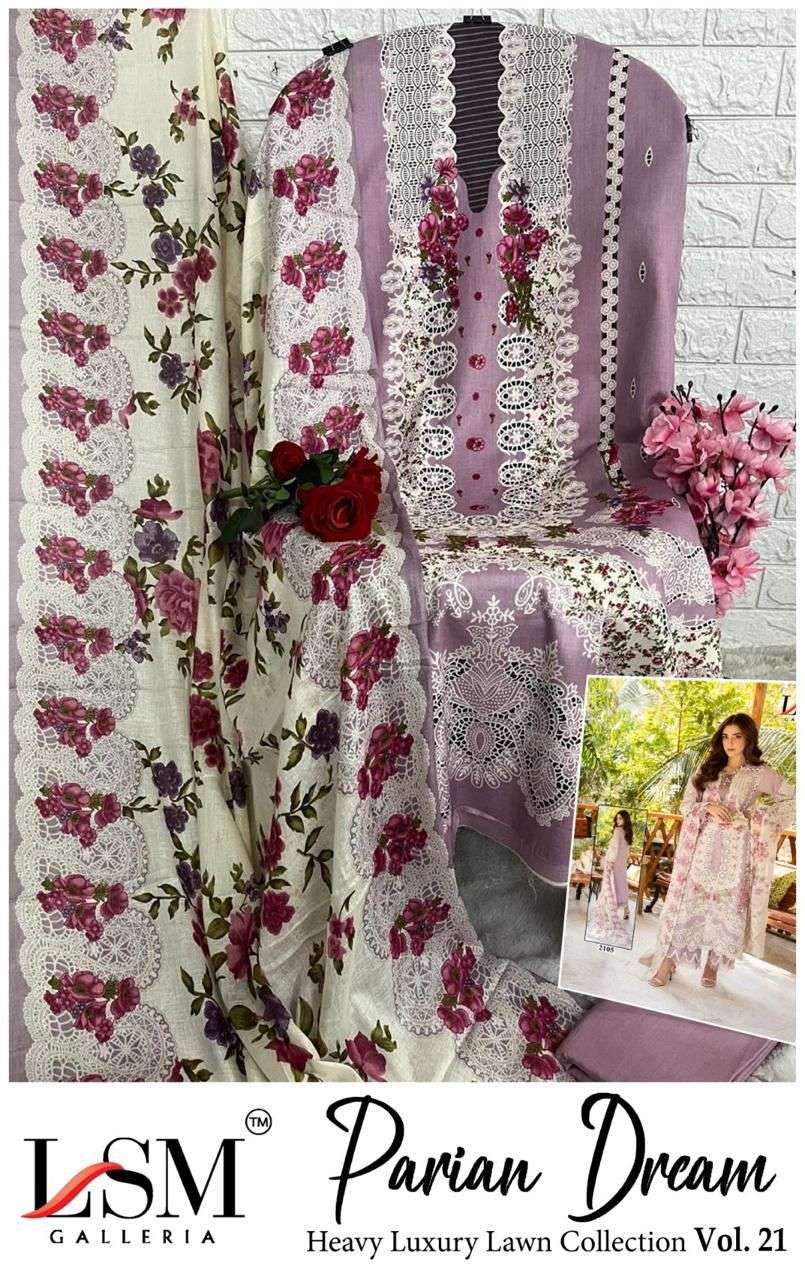 PARIAN DREAM HEAVY LUXURY LAWN COLLECTION VOL 21 COTTON DIGITAL PRINT SALWAR SUIT