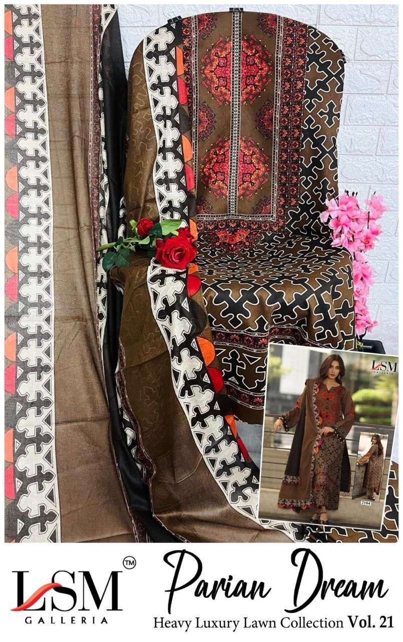 PARIAN DREAM HEAVY LUXURY LAWN COLLECTION VOL 21 COTTON DIGITAL PRINT SALWAR SUIT
