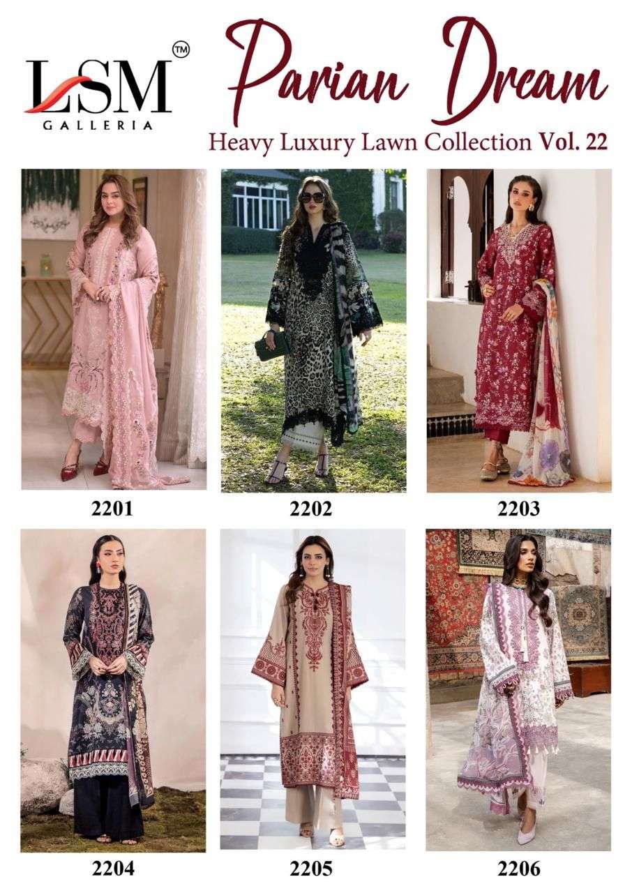 PARIAN DREAM HEAVY LUXURY LAWN COLLECTION VOL 22 COTTON DIGITAL PRINT SALWAR SUIT