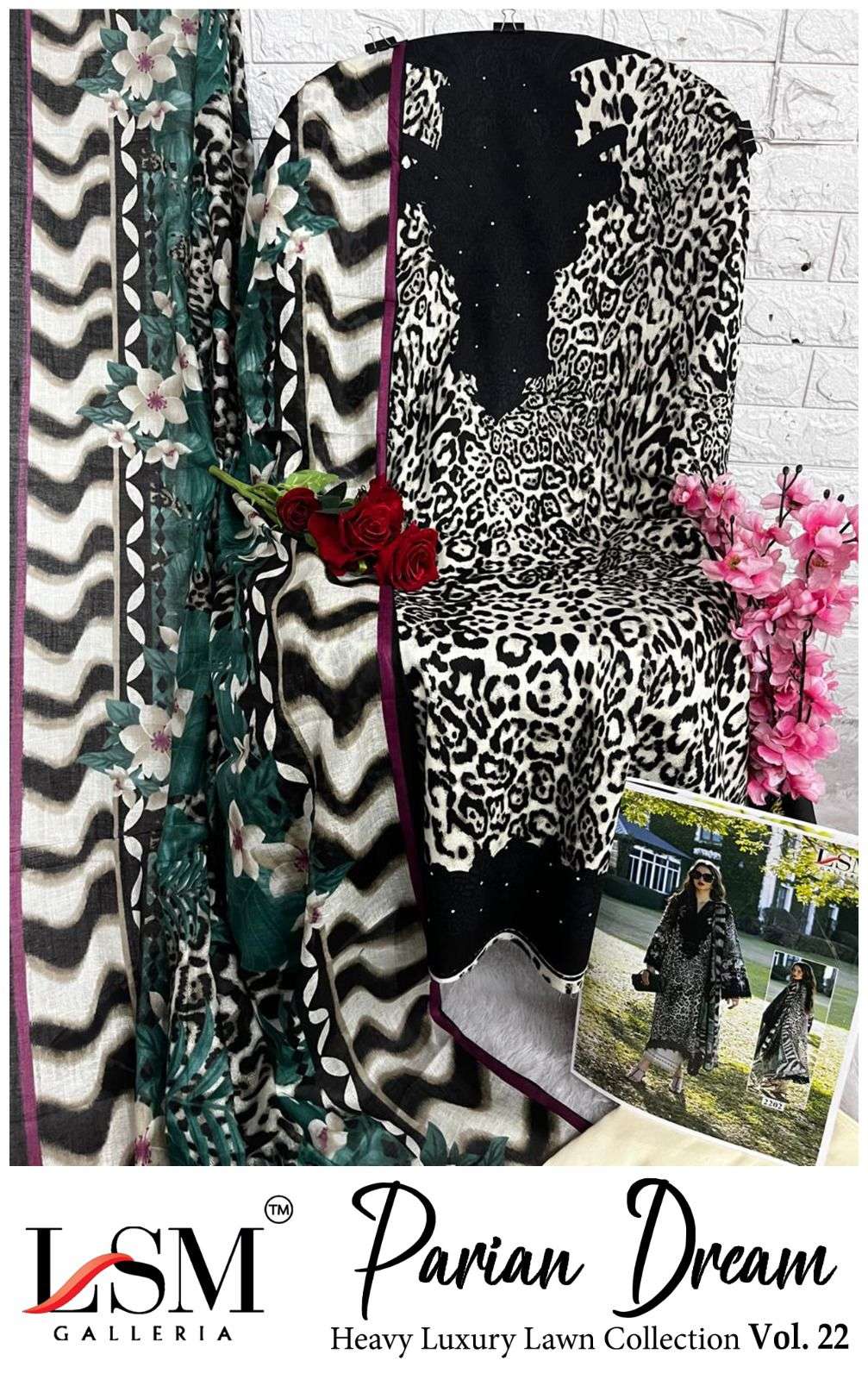 PARIAN DREAM HEAVY LUXURY LAWN COLLECTION VOL 22 COTTON DIGITAL PRINT SALWAR SUIT