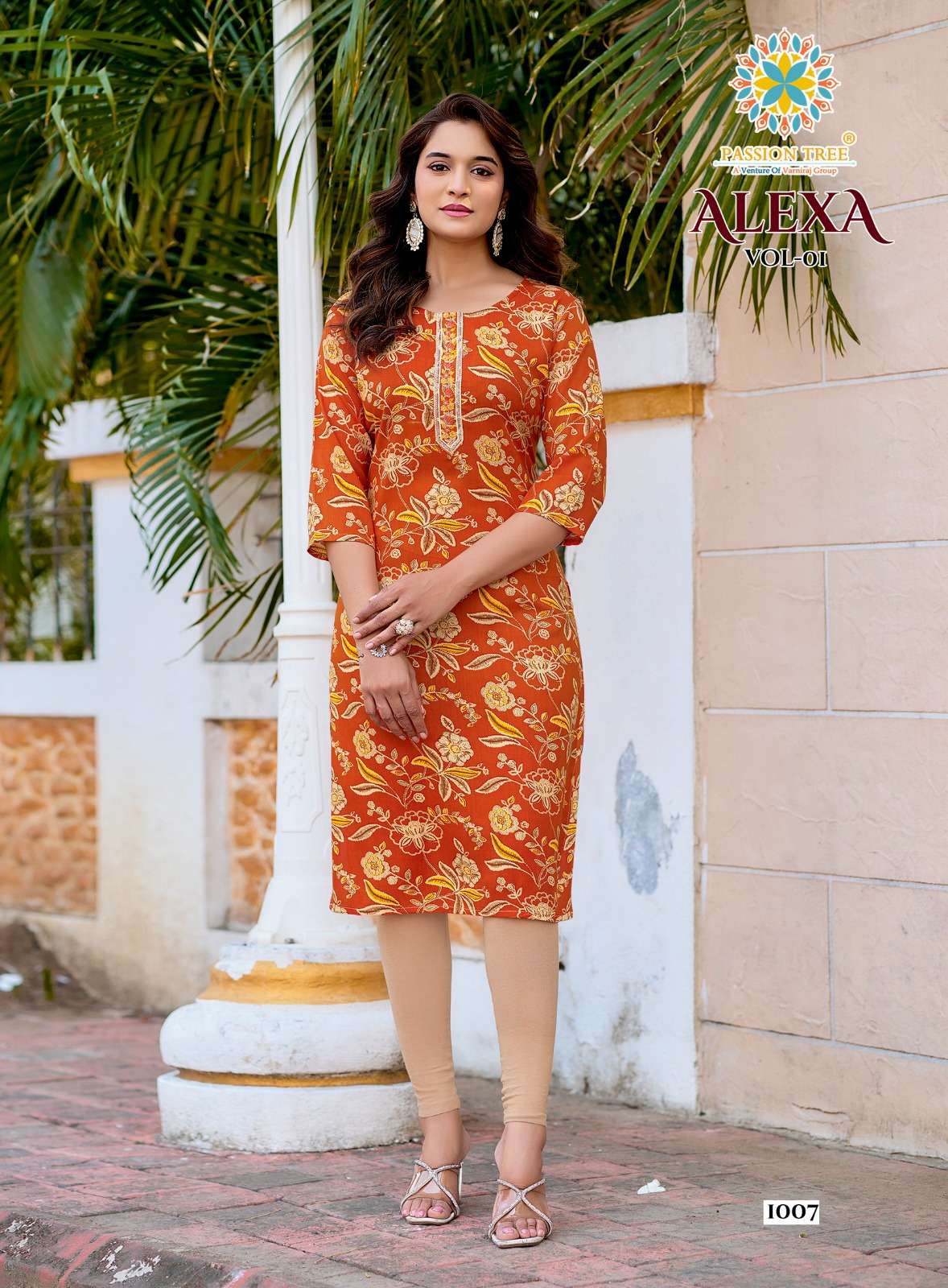 PASSION TREE ALEXA VOL 1 RAYON PRINT FANCY DAILY WEAR KURTIS