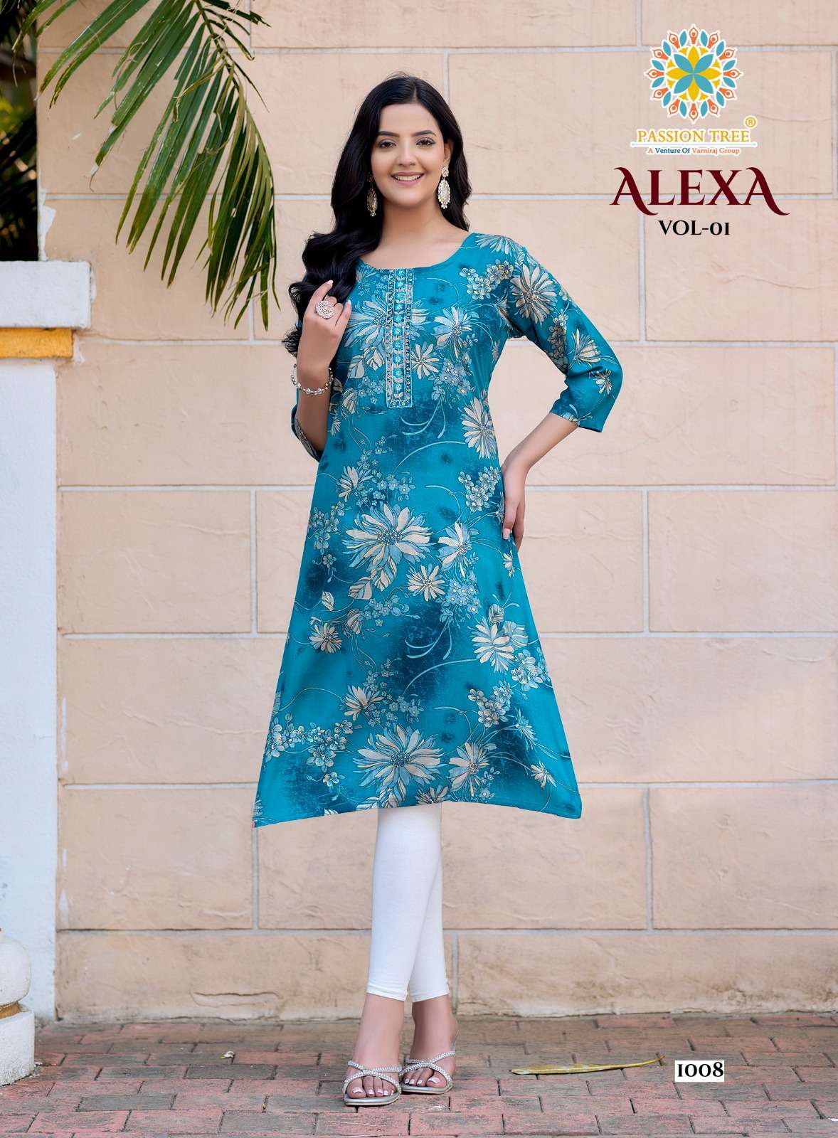 PASSION TREE ALEXA VOL 1 RAYON PRINT FANCY DAILY WEAR KURTIS