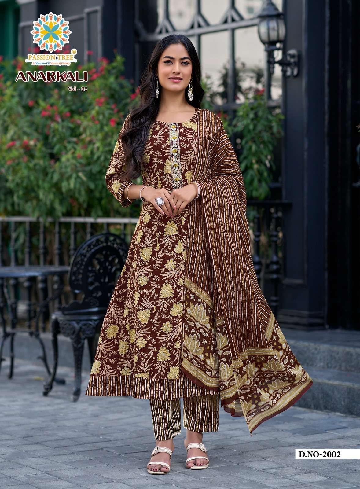 PASSION TREE ANARKALI VOL 2 COTTON PRINTED FANCY 3PCS SET COLLECTION 