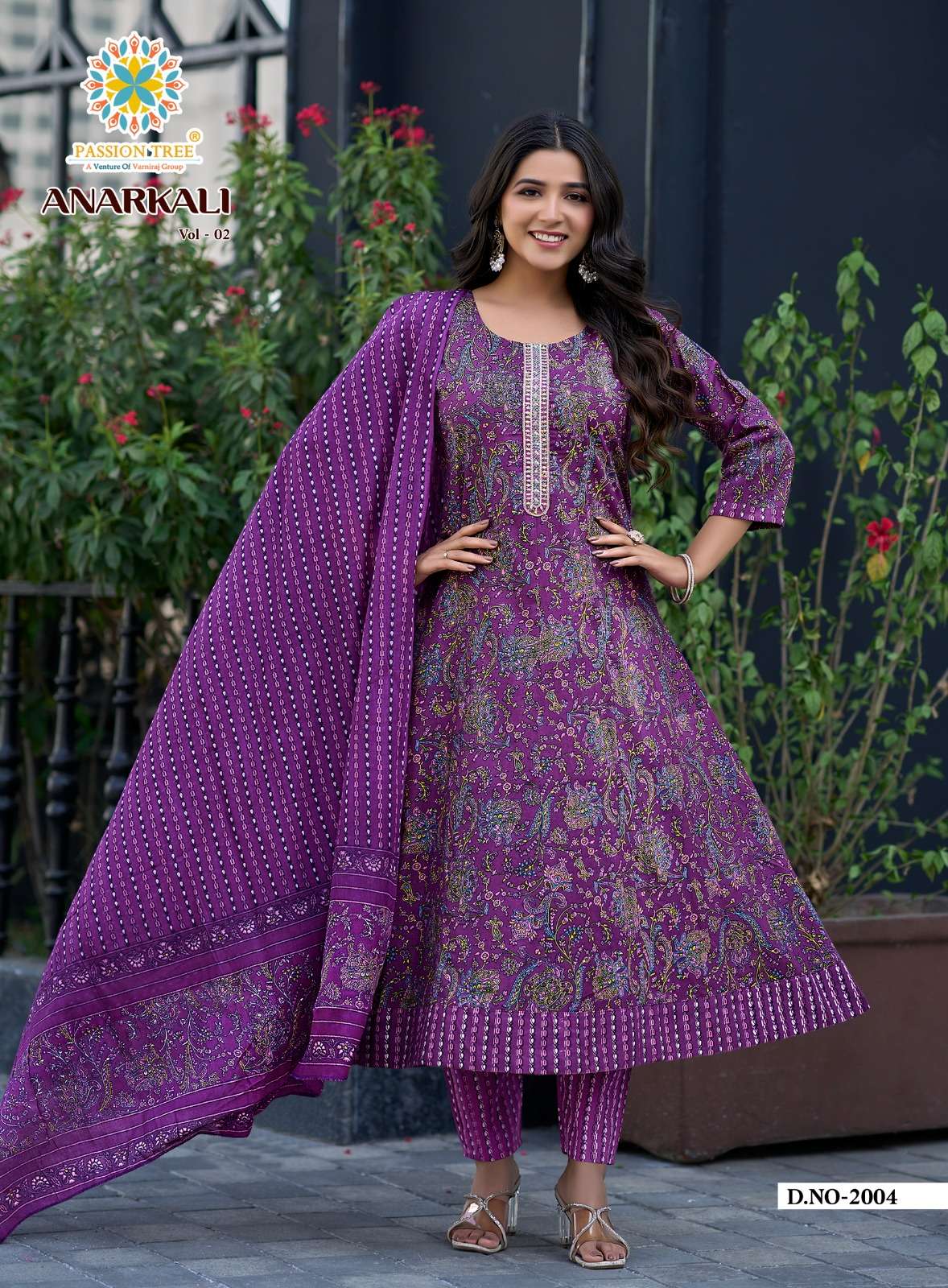 PASSION TREE ANARKALI VOL 2 COTTON PRINTED FANCY 3PCS SET COLLECTION 