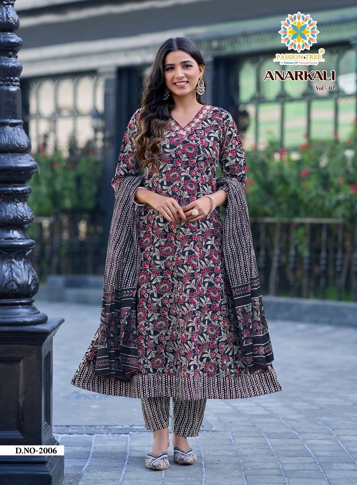 PASSION TREE ANARKALI VOL 2 COTTON PRINTED FANCY 3PCS SET COLLECTION 