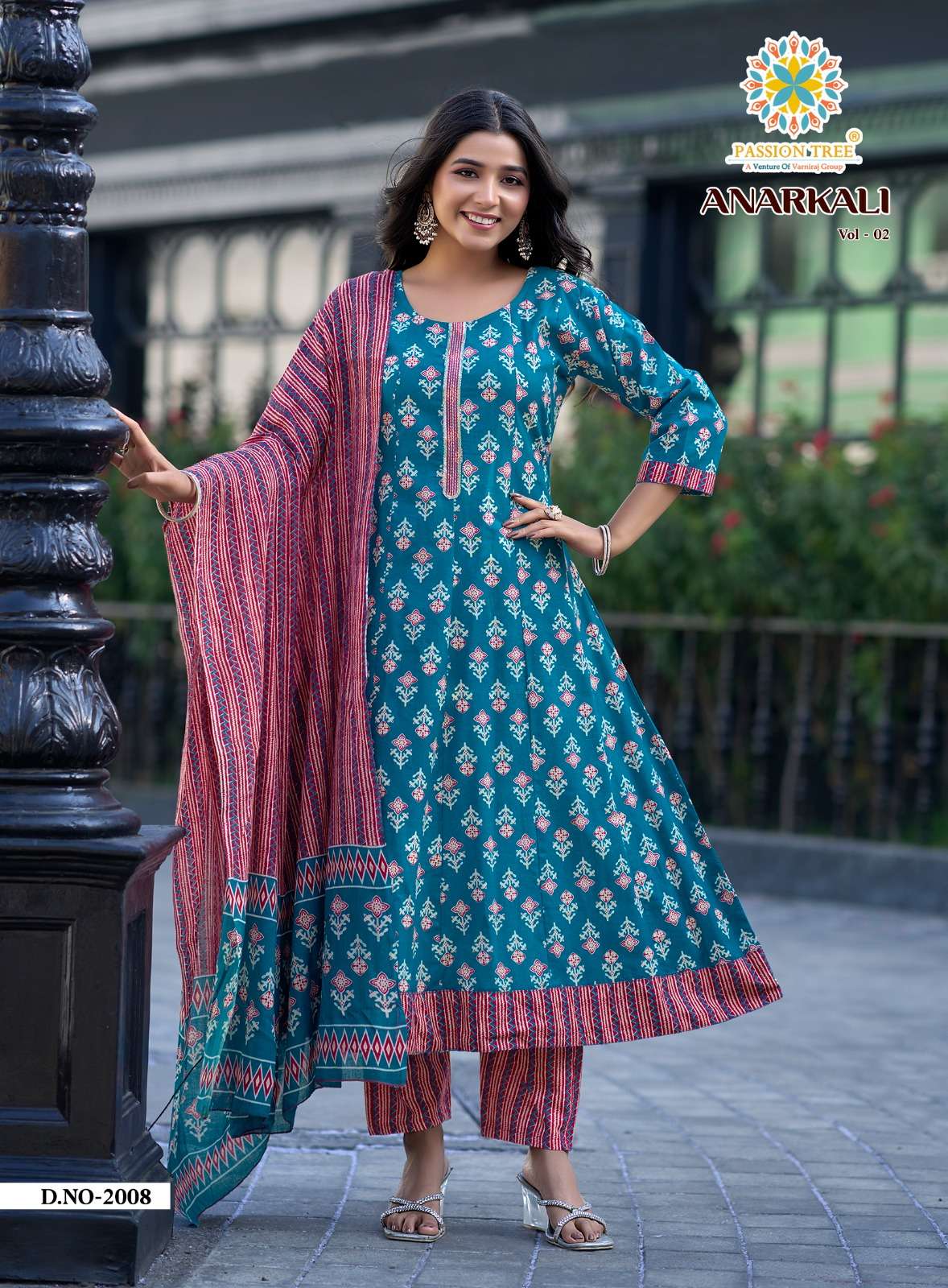 PASSION TREE ANARKALI VOL 2 COTTON PRINTED FANCY 3PCS SET COLLECTION 