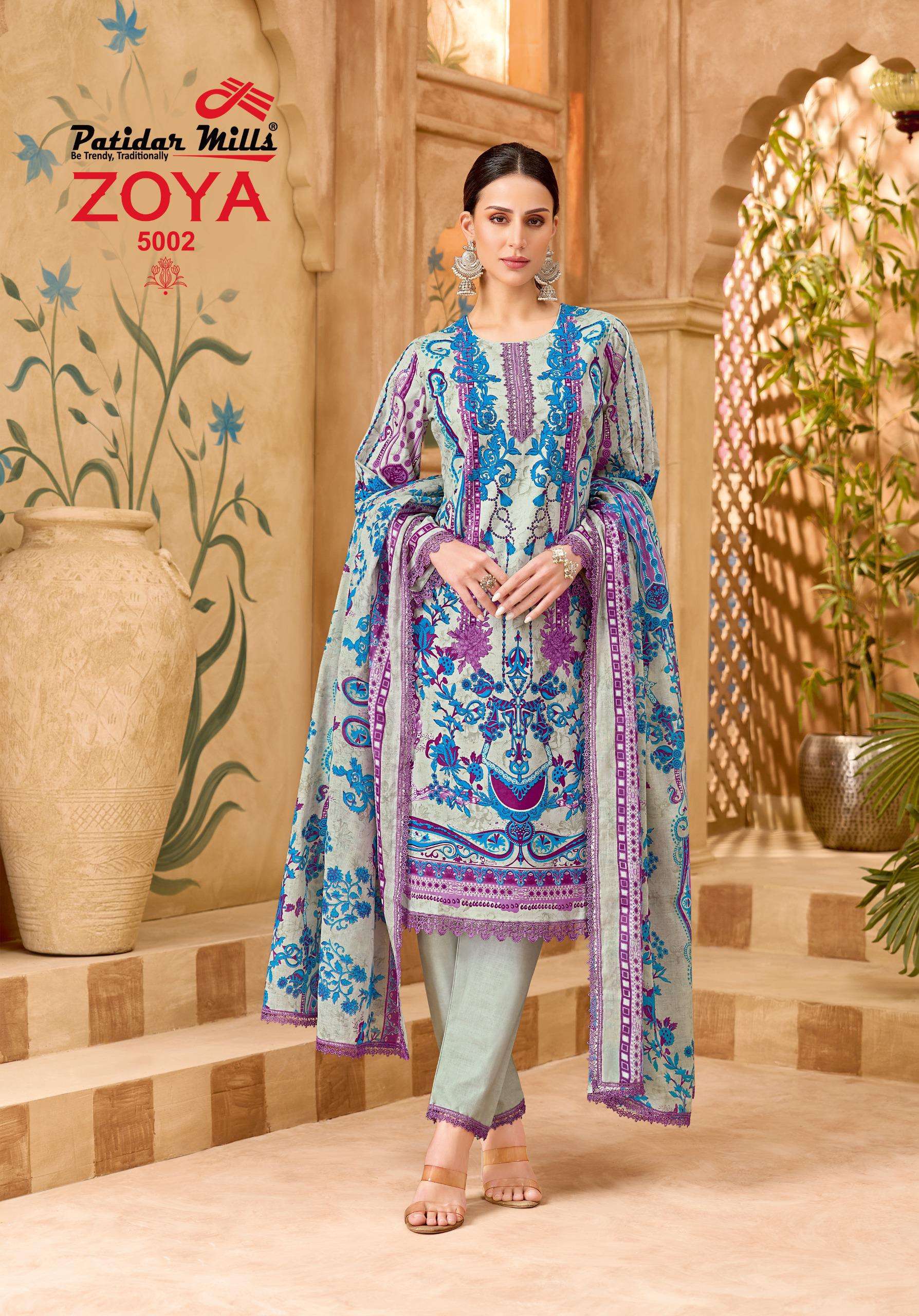 PATIDAR MILLS ZOYA VOL 5 COTTON DIGITAL PRINTS SALWAR SUIT