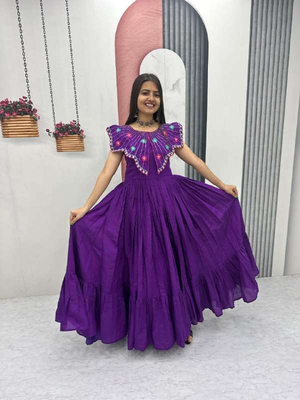 PC 571 SILK HEAVY EMBROIDERY DESIGNER FESTIVE WEAR GOWNS 