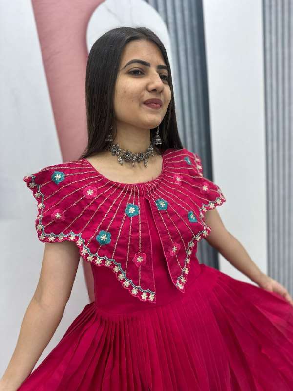 PC 571 SILK HEAVY EMBROIDERY DESIGNER FESTIVE WEAR GOWNS 