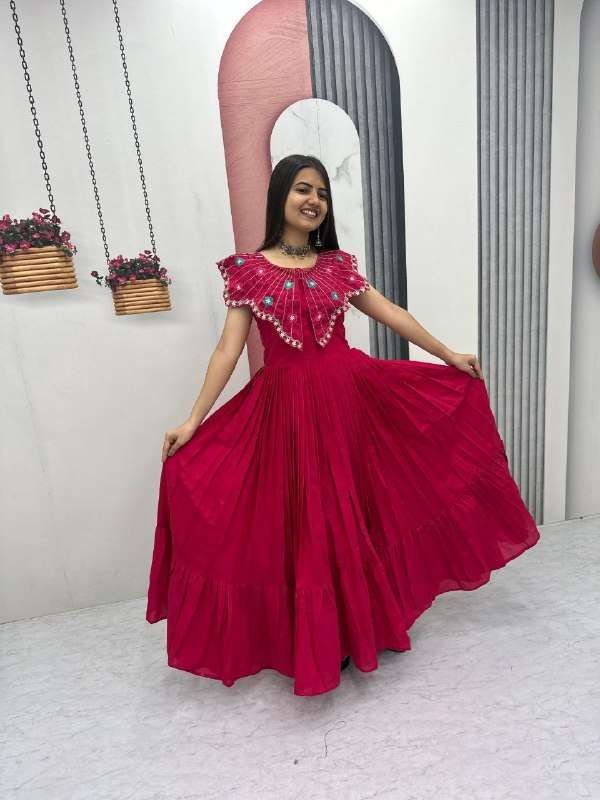 PC 571 SILK HEAVY EMBROIDERY DESIGNER FESTIVE WEAR GOWNS 