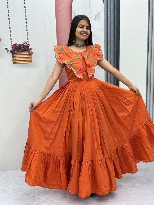 PC 571 SILK HEAVY EMBROIDERY DESIGNER FESTIVE WEAR GOWNS 