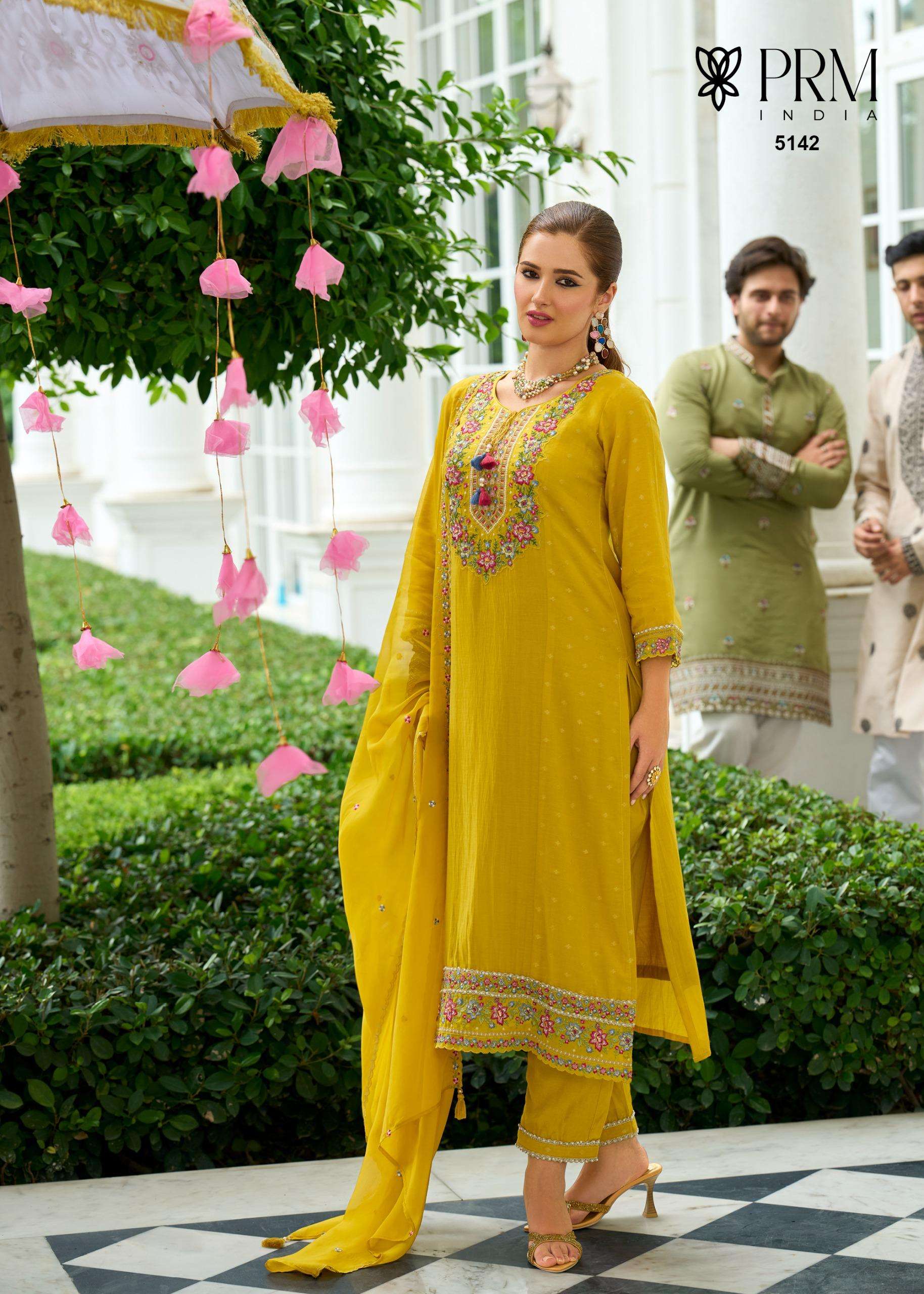  PRM INDIA SAWARIYA JACQUARD DESIGNER WORK FESTIVE WEAR LADIES SUIT