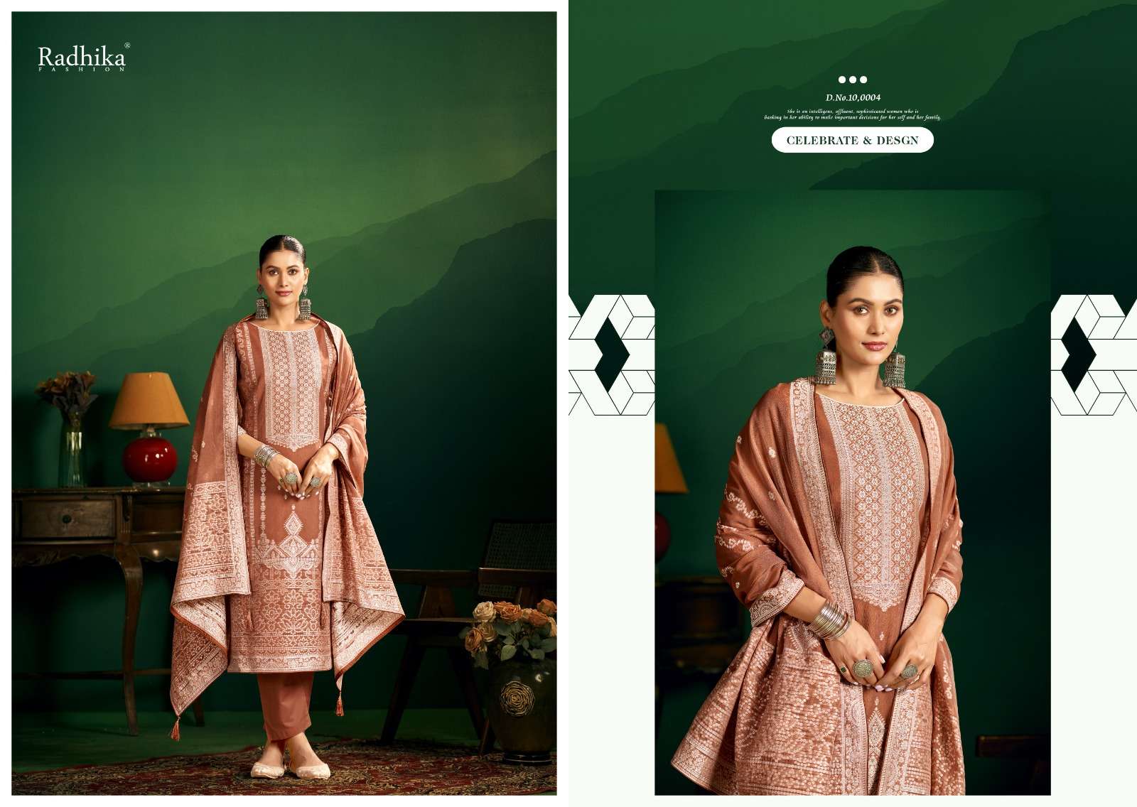 RADHIKA FASHION AZARA BANARASHI ADAH VOL 11 COTTON JACQUARD DESIGNER WORK SUIT