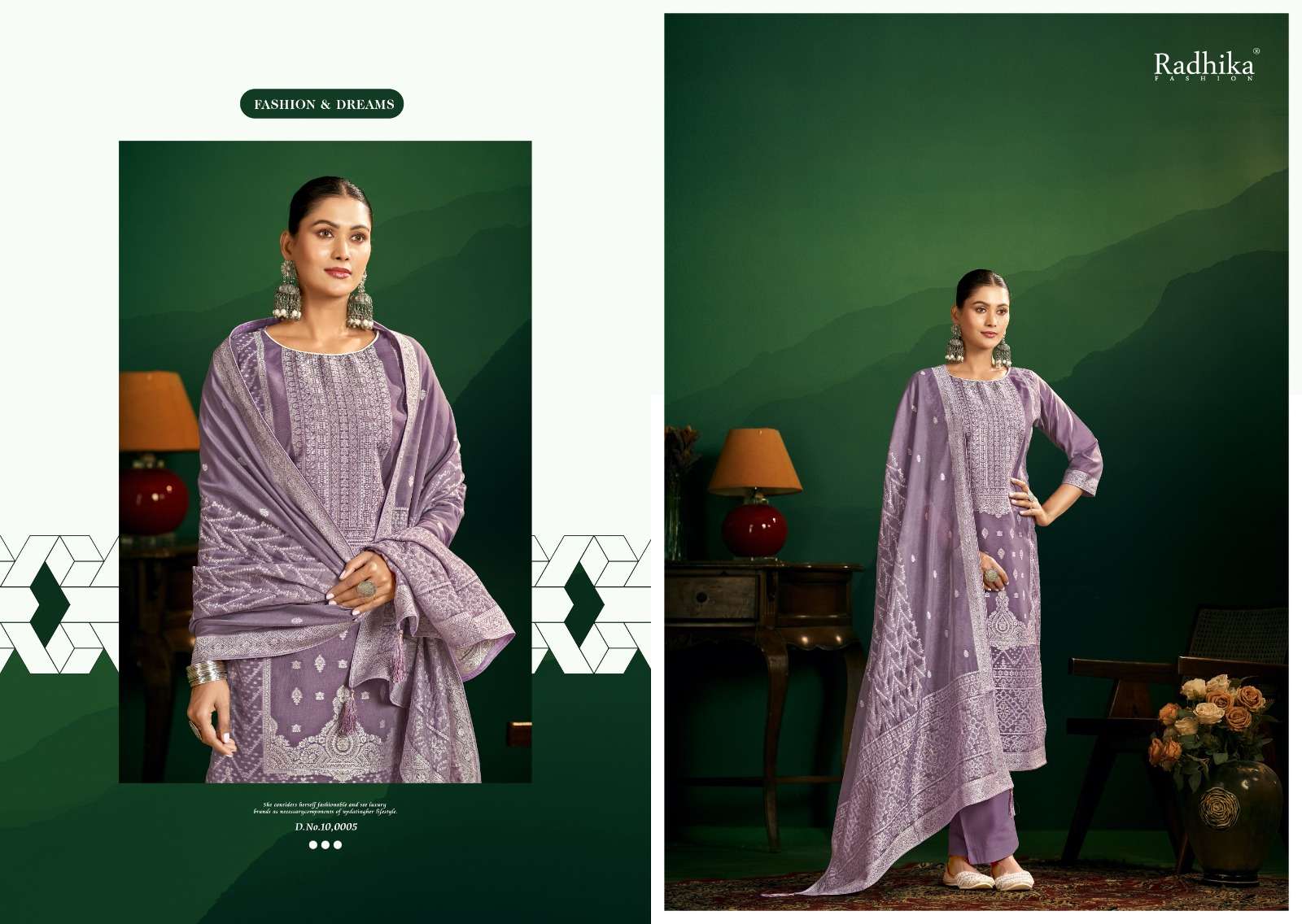 RADHIKA FASHION AZARA BANARASHI ADAH VOL 11 COTTON JACQUARD DESIGNER WORK SUIT