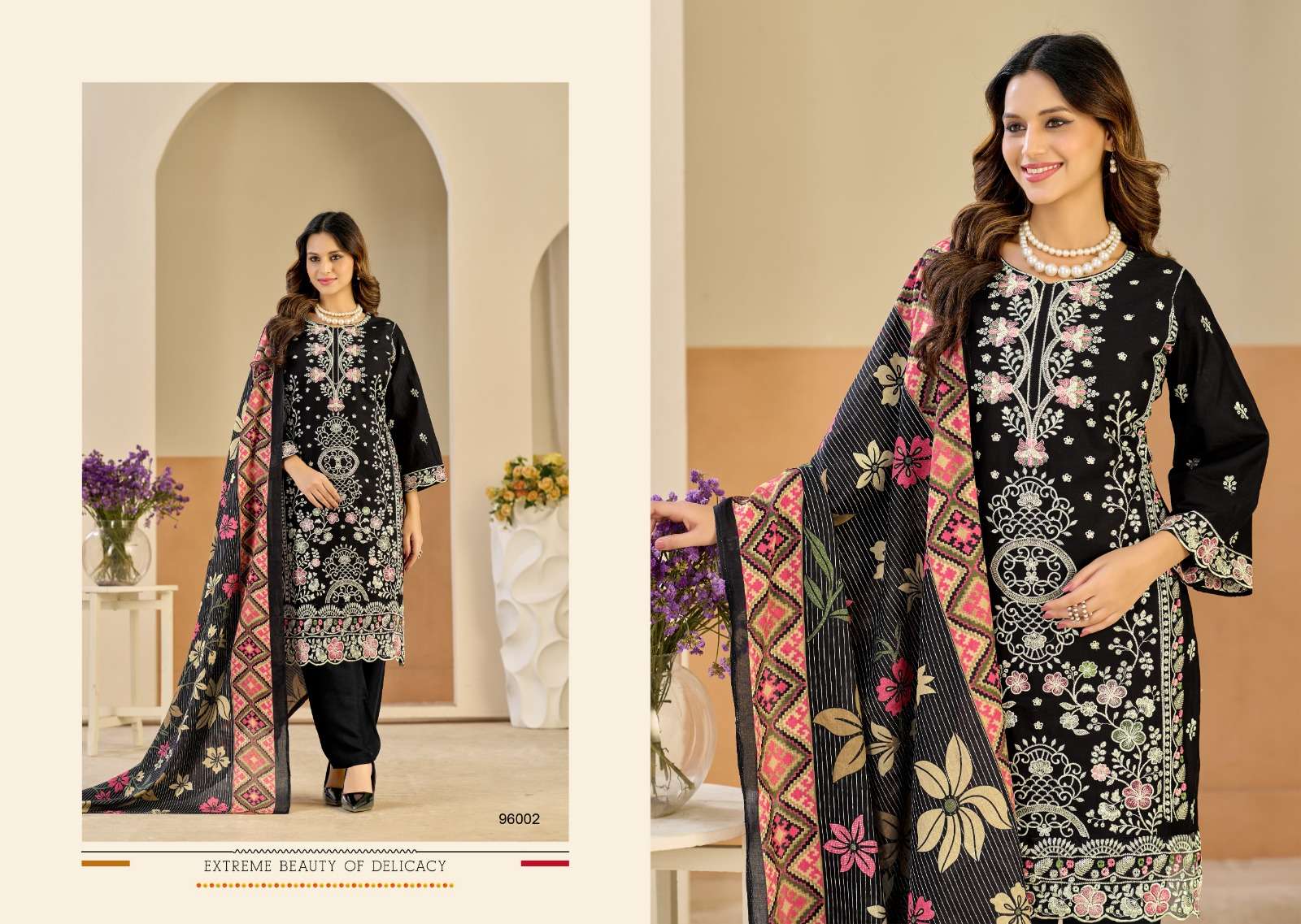 RADHIKA FASHION AZARA ZUBEDA VOL 4 LAWN COTTON FANCY EMBROIDERY WORK SUIT