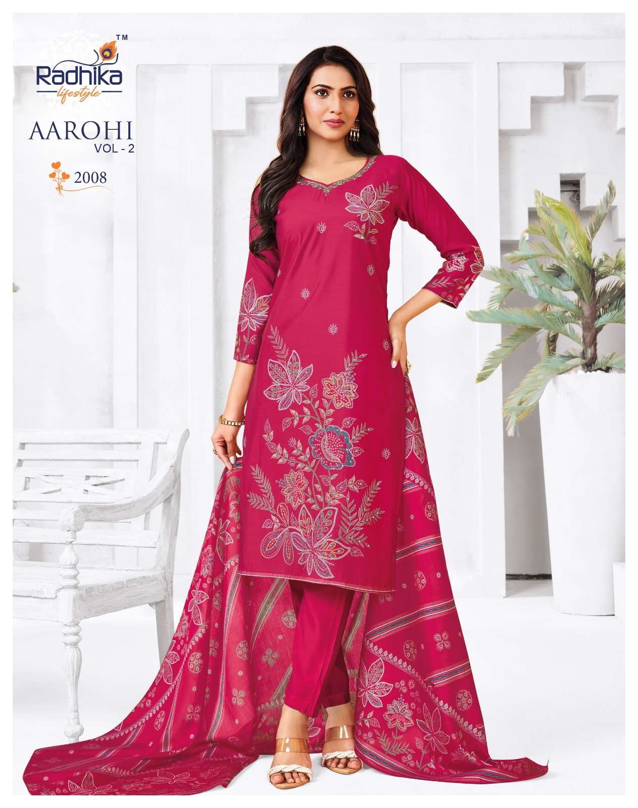 RADHIKA LIFESTYLE AAROHI VOL 2 MODAL FABRIC FANCY WORKS LADIES 3PCS SET COLLECTION 