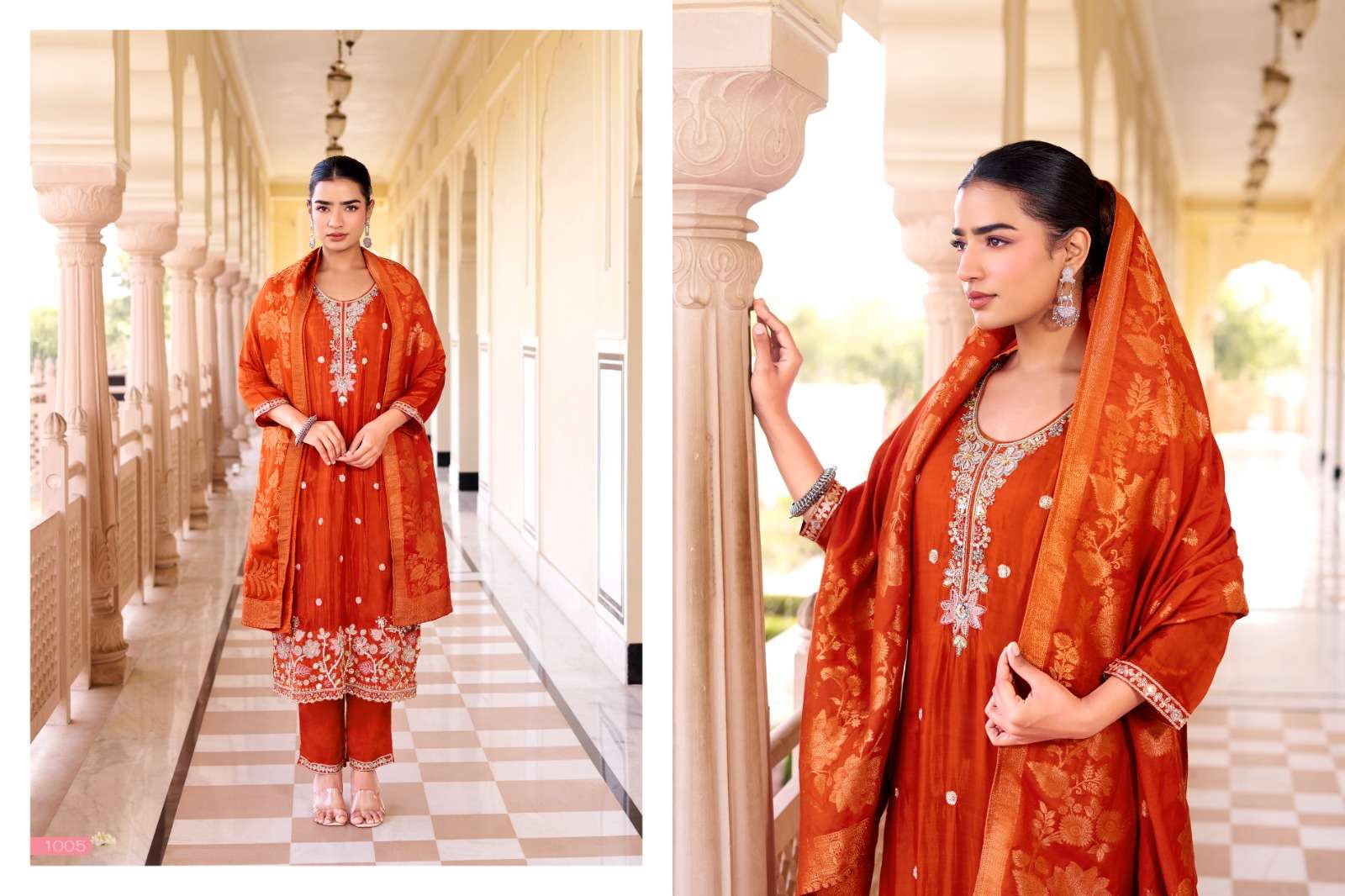 RADHIKA LIFESTYLE KALINI VOL 1 SILK WITH EMBROIDERY WORK LADIES 3PIECE SET COLLECTION 